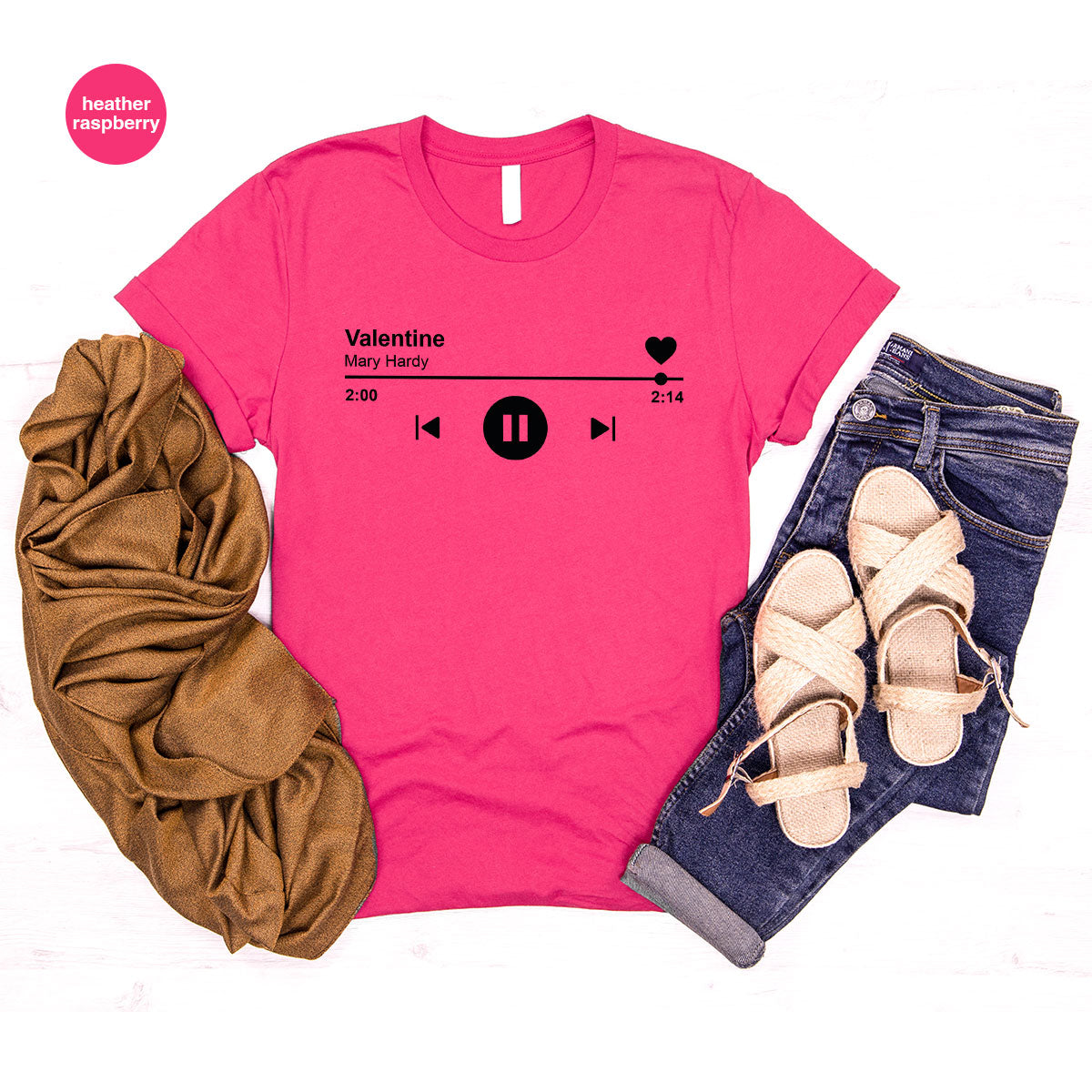 Valentine's Day Shirt, Play Music For Valentine's Shirt, Valentine's Day Playlist T-Shirt