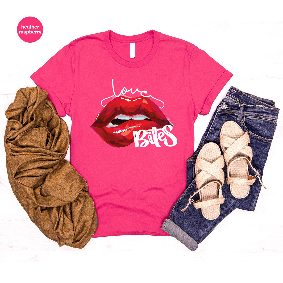 Cool Valentine's Day T-Shirt, Bite Shirt, Cute Lips Tee, Valentine Gift