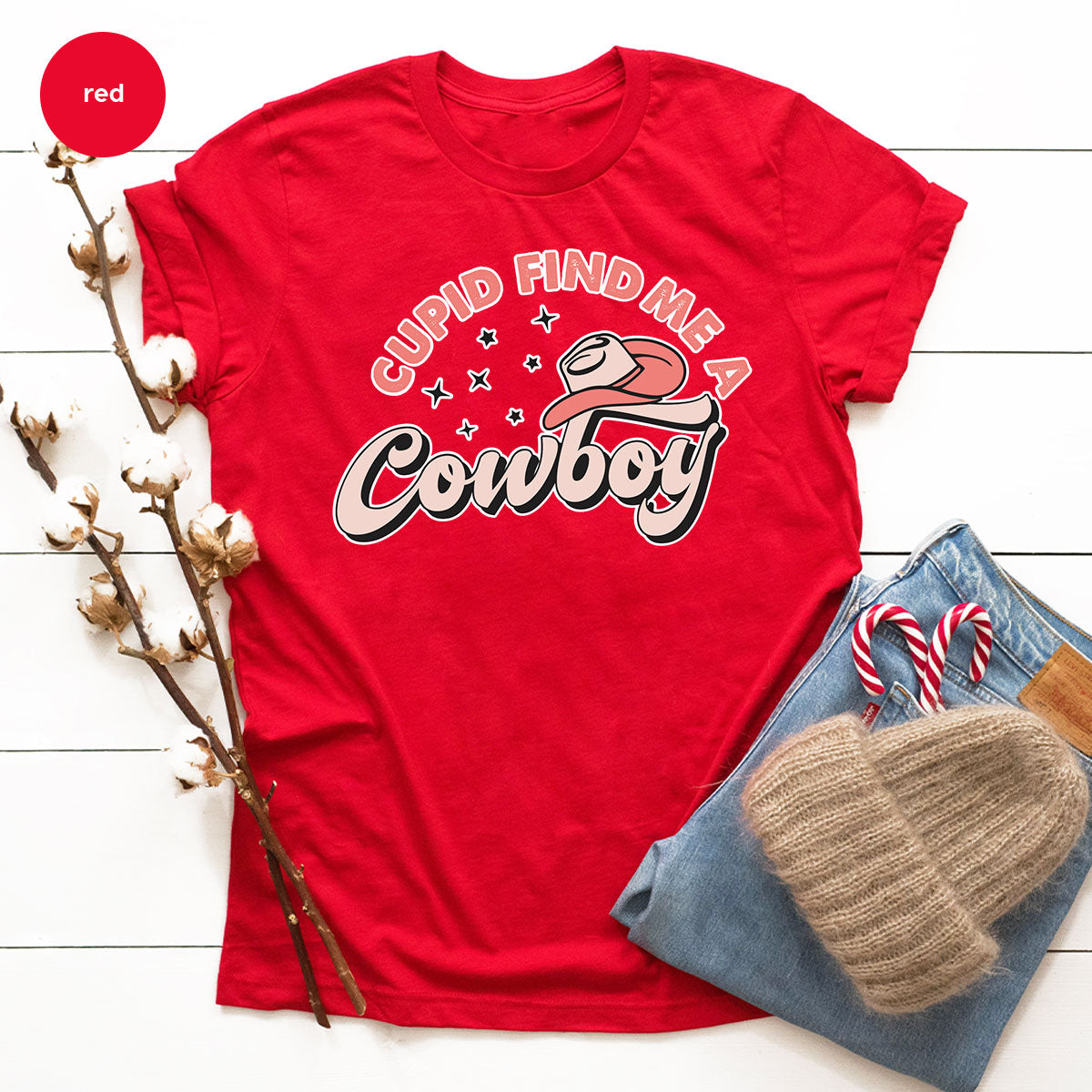 Cupid Find Me A Cowboy Shirt, Valentine Day Shirt, Cowboy Love T-Shirt