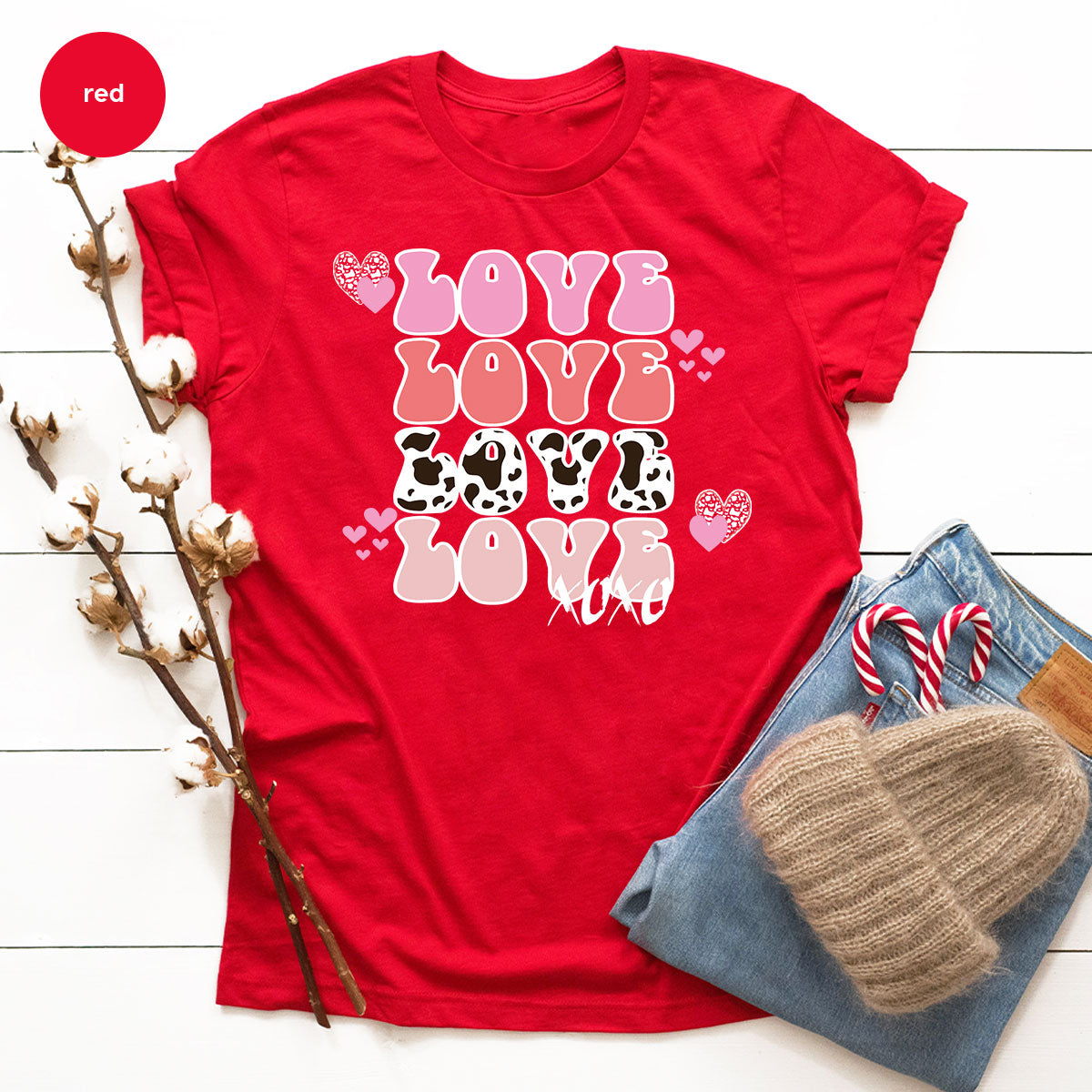 Love Shirt, Love Day T-Shirt, Valentine's Day Tee, 2023 Valentine's Day Gift