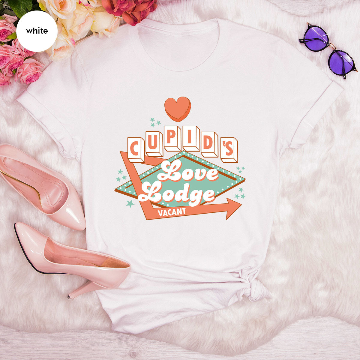 Love Lodge T-Shirt, Valentine's Day Tee, Cupid' Love Lodge Tee, Valentine Shirt