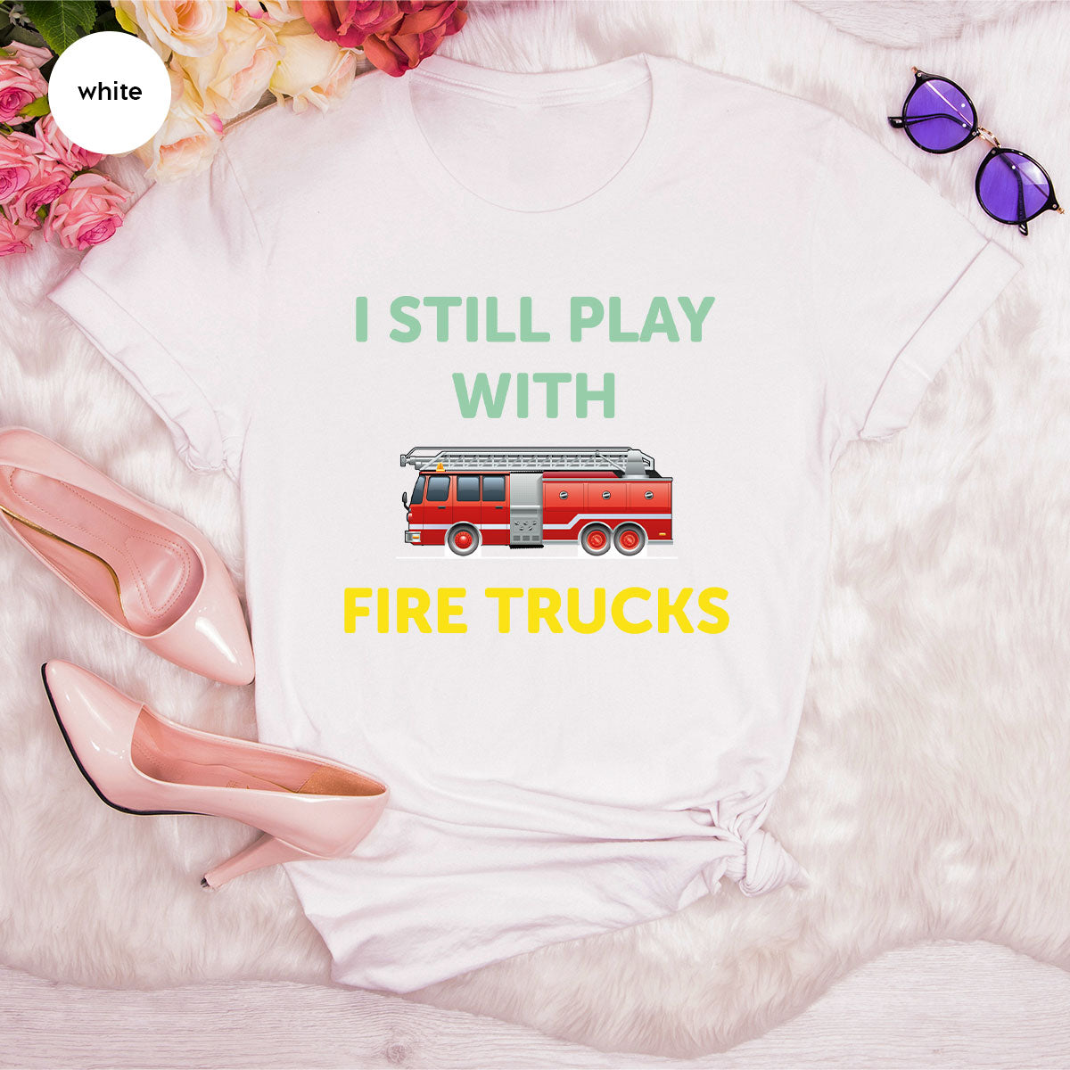 Fire Truck Shirt, Funny Fire Fighter T-Shirt, Fireman Tee