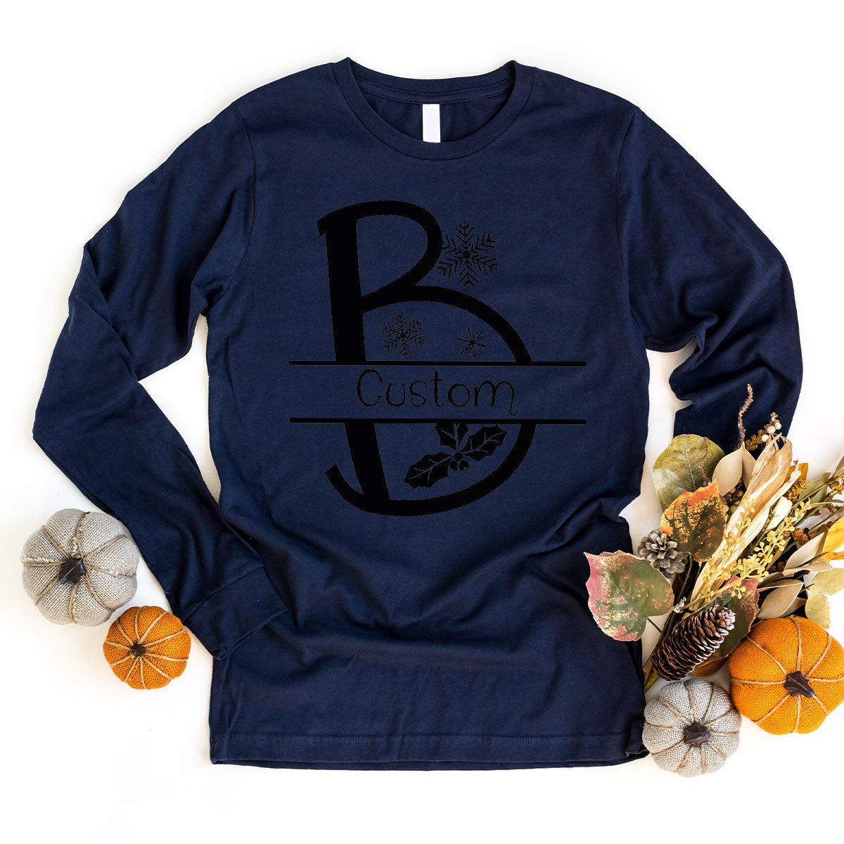 Custom Christmas T-Shirt, White Peach Design Shirt, Christmas Personalized Shirt