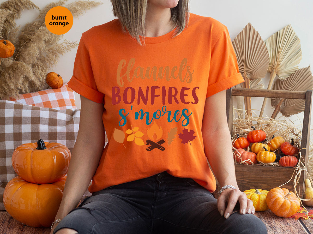 Thanksgiving Fall T-Shirt, 2022 Thanksgiving Season Shirt, Bonfires Shirt, Thanksgiving 2022 Gift