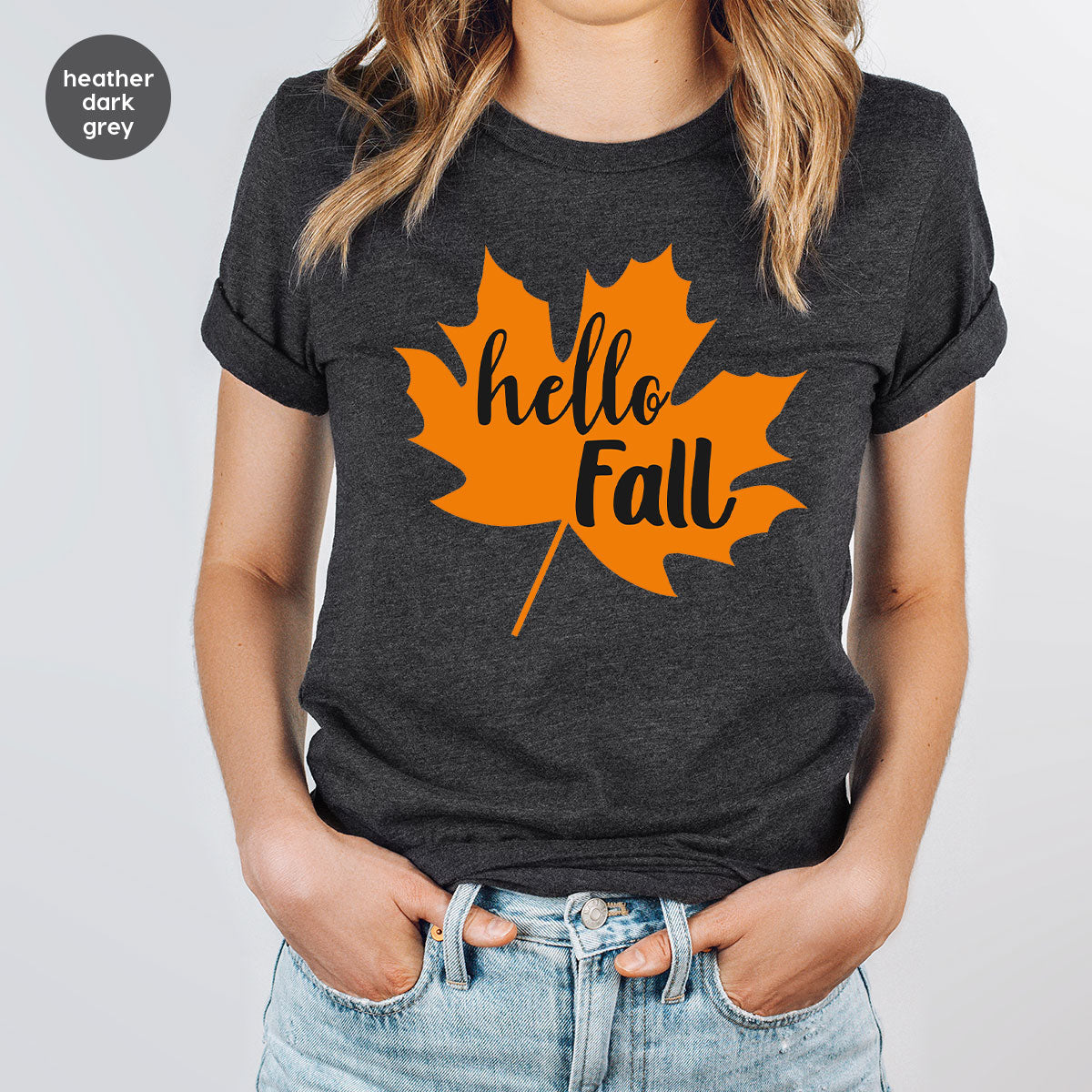 Hello Fall Shirt, 2022 Thanksgiving Fall T-Shirt, Fall Leaf Shirt, Fall Gift For Family