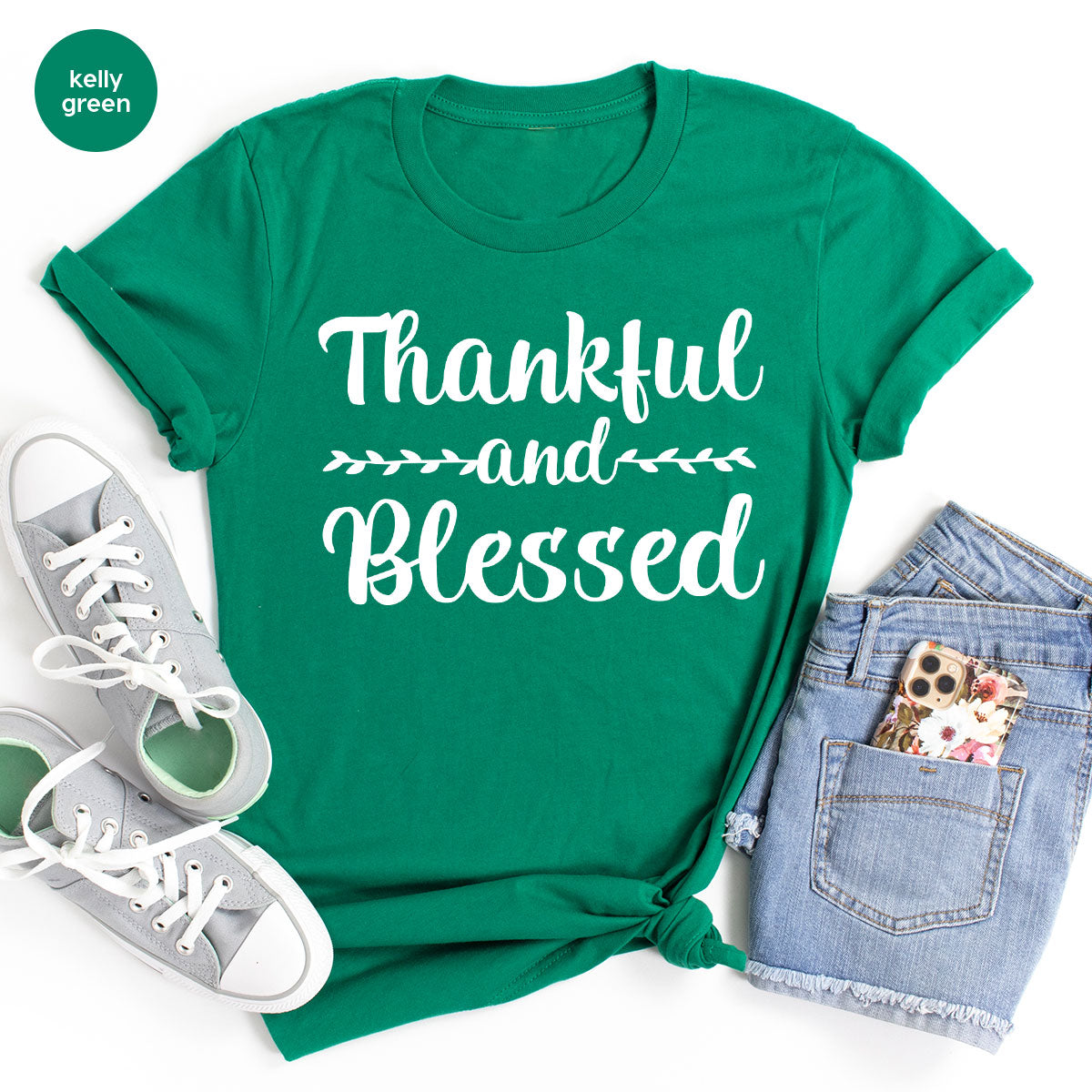 Thankful and Blessed Shirt, 2022 Thanksgiving Design T-Shirt, Thanksful Tee