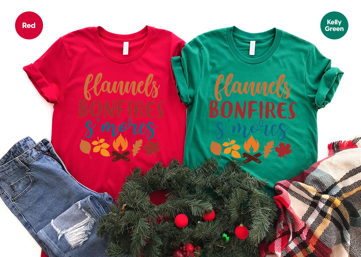 Thanksgiving Fall T-Shirt, 2022 Thanksgiving Season Shirt, Bonfires Shirt, Thanksgiving 2022 Gift