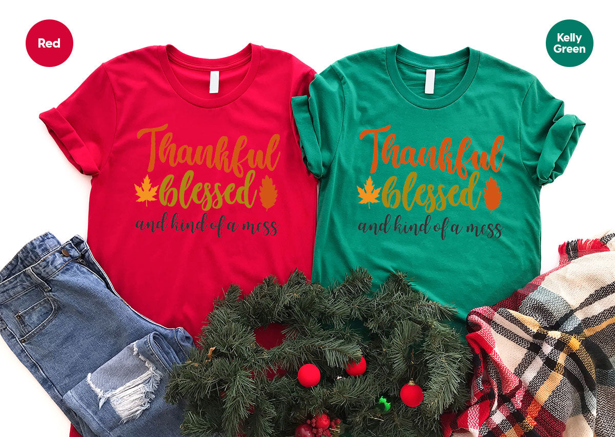 Thanksgiving Blessed Shirt, 2022 Thanksgiving T-Shirt, Thankful Blessed Shirt