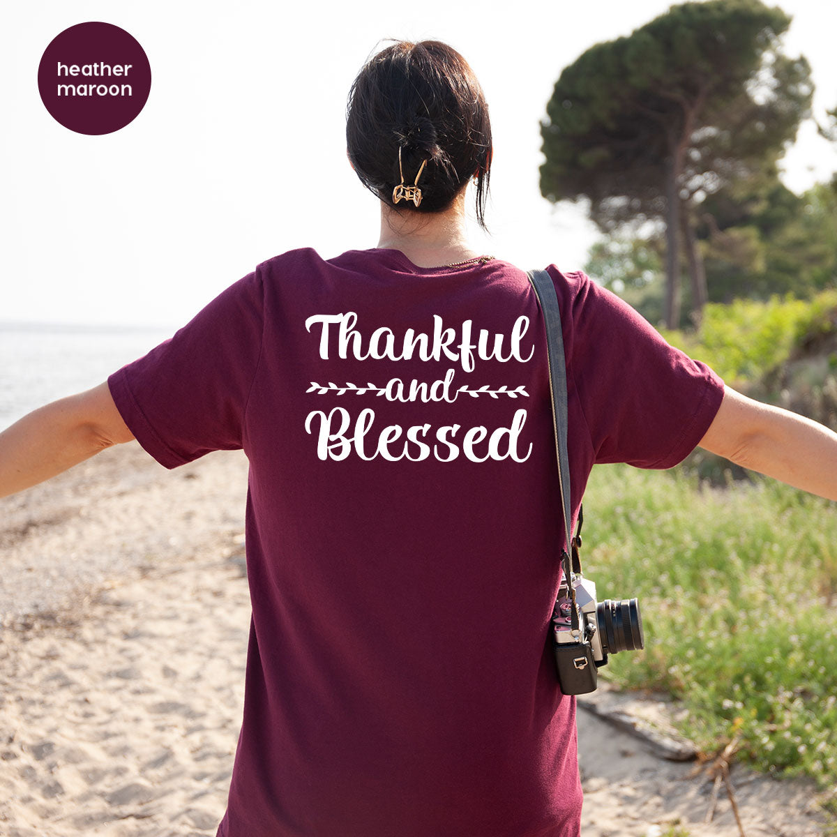 Thankful and Blessed Shirt, 2022 Thanksgiving Design T-Shirt, Thanksful Tee