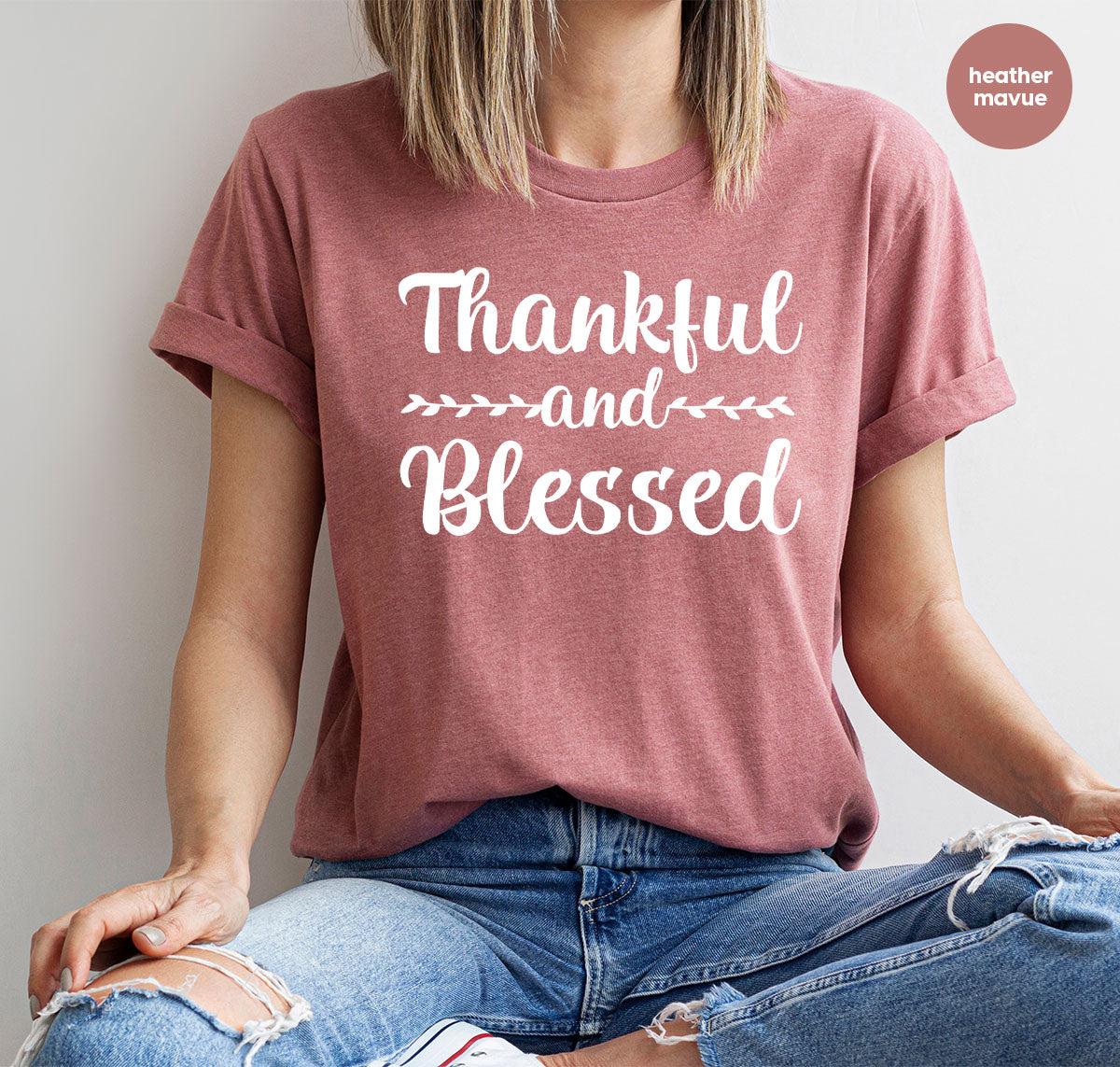 Thankful and Blessed Shirt, 2022 Thanksgiving Design T-Shirt, Thanksful Tee