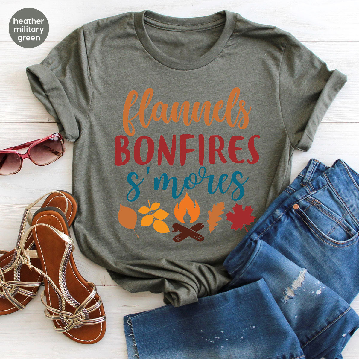 Thanksgiving Fall T-Shirt, 2022 Thanksgiving Season Shirt, Bonfires Shirt, Thanksgiving 2022 Gift