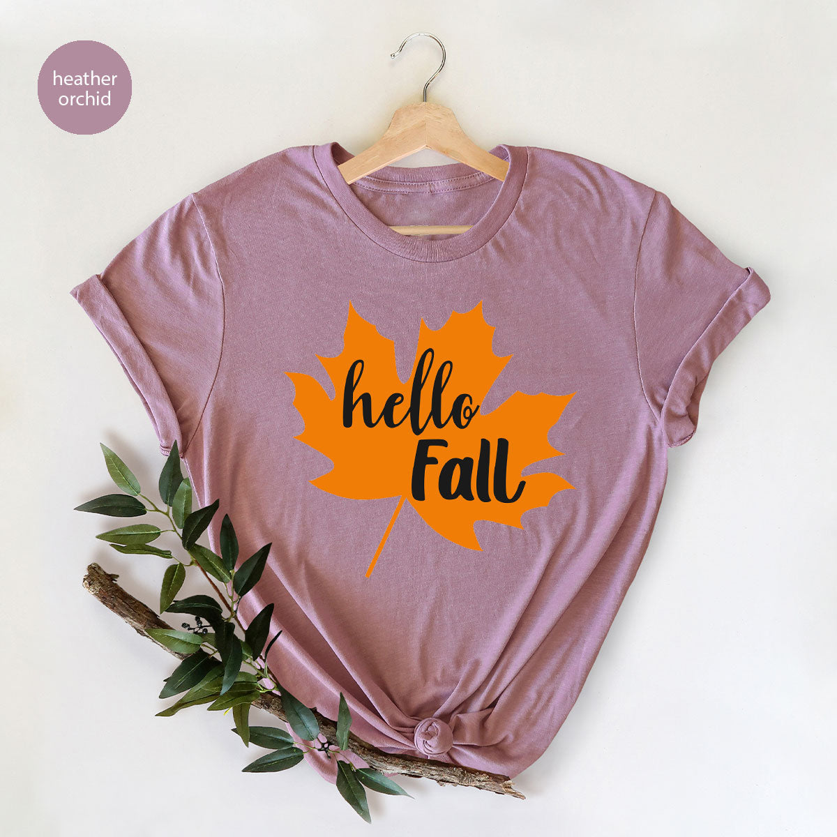 Hello Fall Shirt, 2022 Thanksgiving Fall T-Shirt, Fall Leaf Shirt, Fall Gift For Family