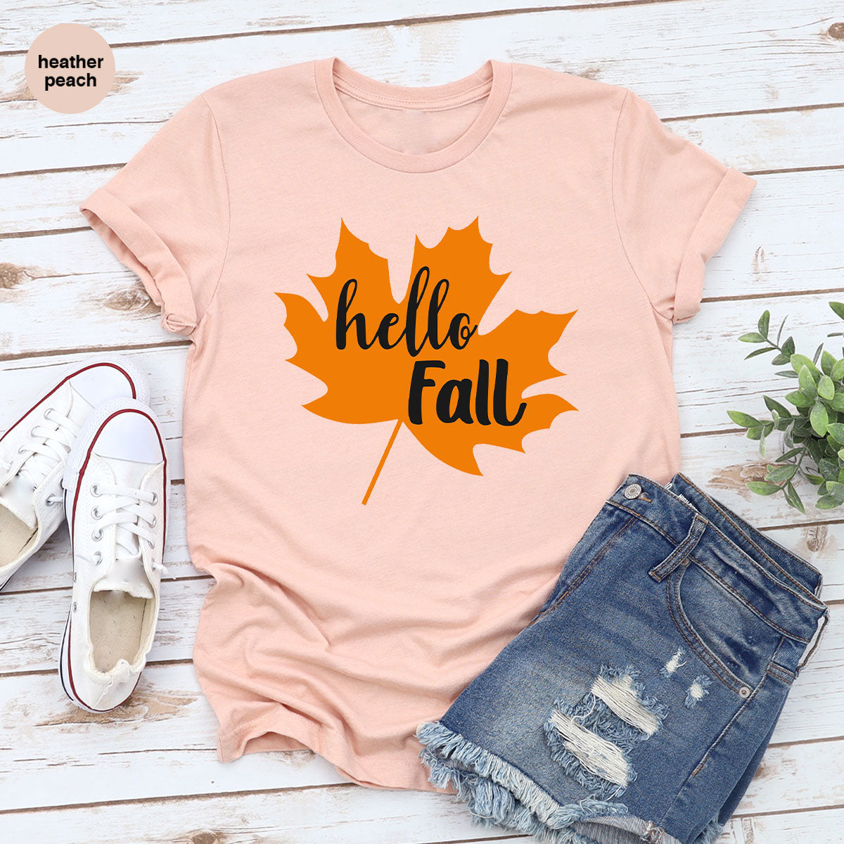 Hello Fall Shirt, 2022 Thanksgiving Fall T-Shirt, Fall Leaf Shirt, Fall Gift For Family