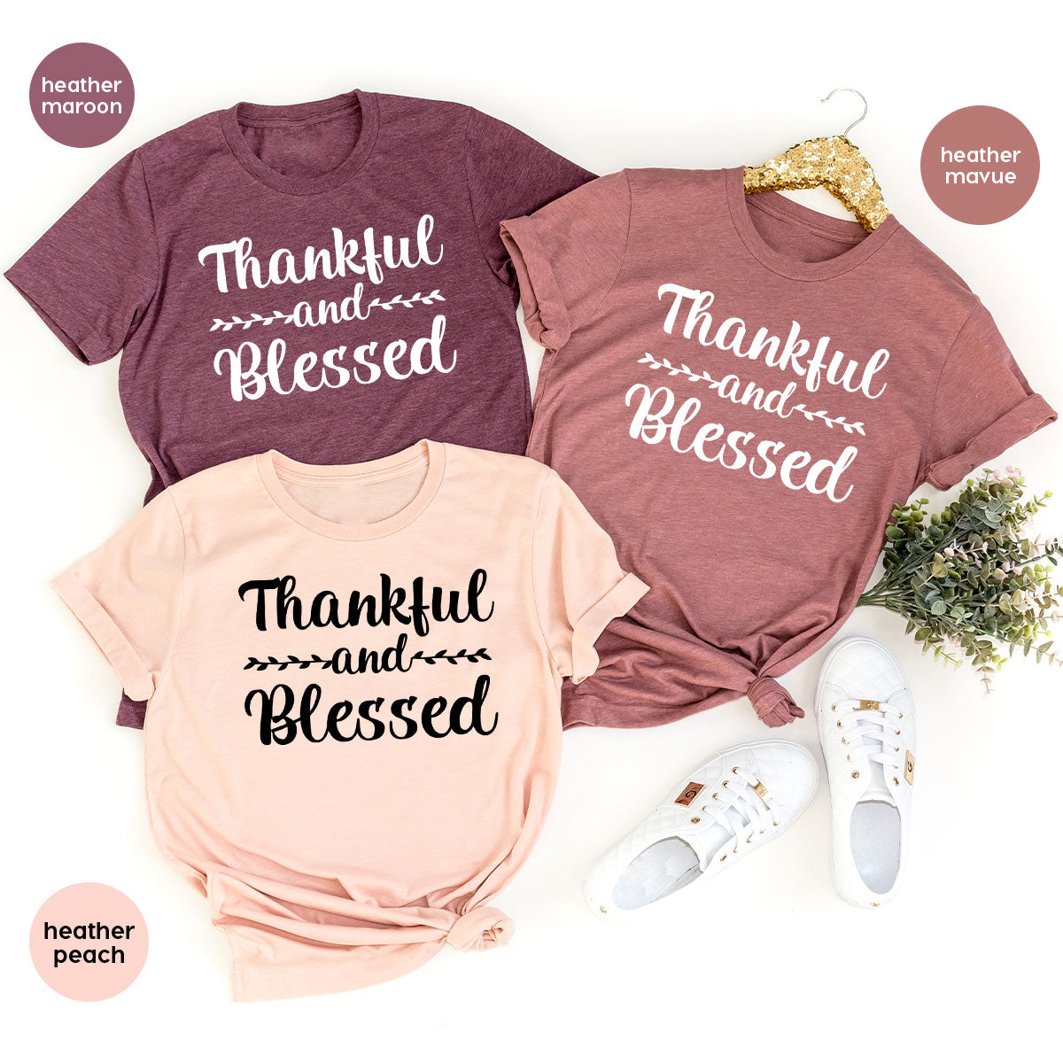 Thankful and Blessed Shirt, 2022 Thanksgiving Design T-Shirt, Thanksful Tee