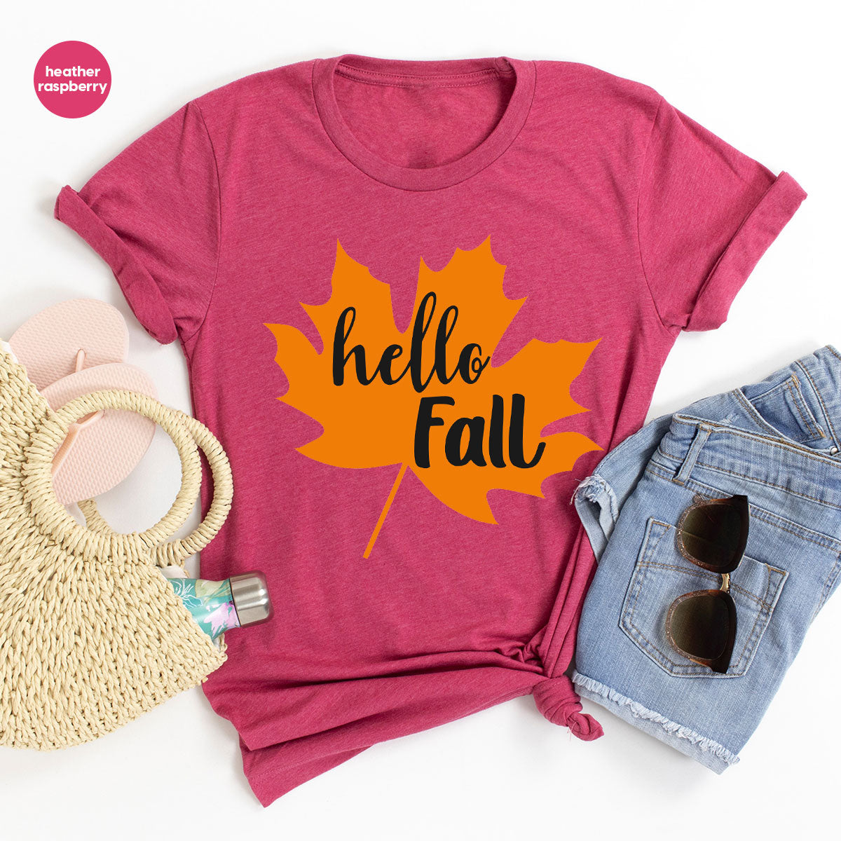 Hello Fall Shirt, 2022 Thanksgiving Fall T-Shirt, Fall Leaf Shirt, Fall Gift For Family