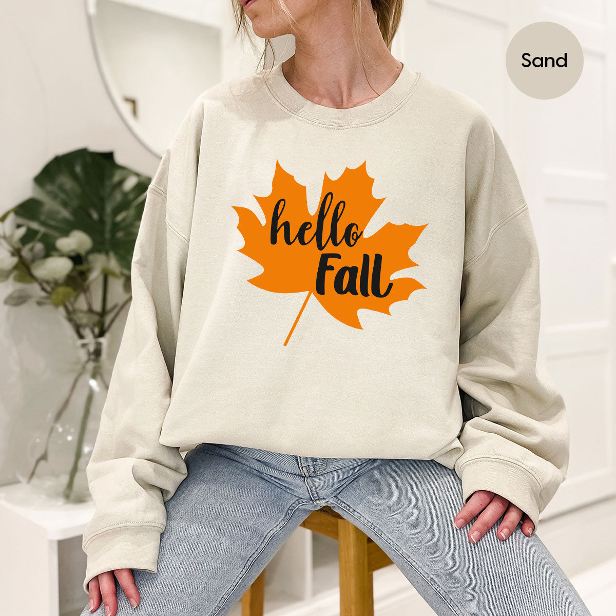 Hello Fall Shirt, 2022 Thanksgiving Fall T-Shirt, Fall Leaf Shirt, Fall Gift For Family