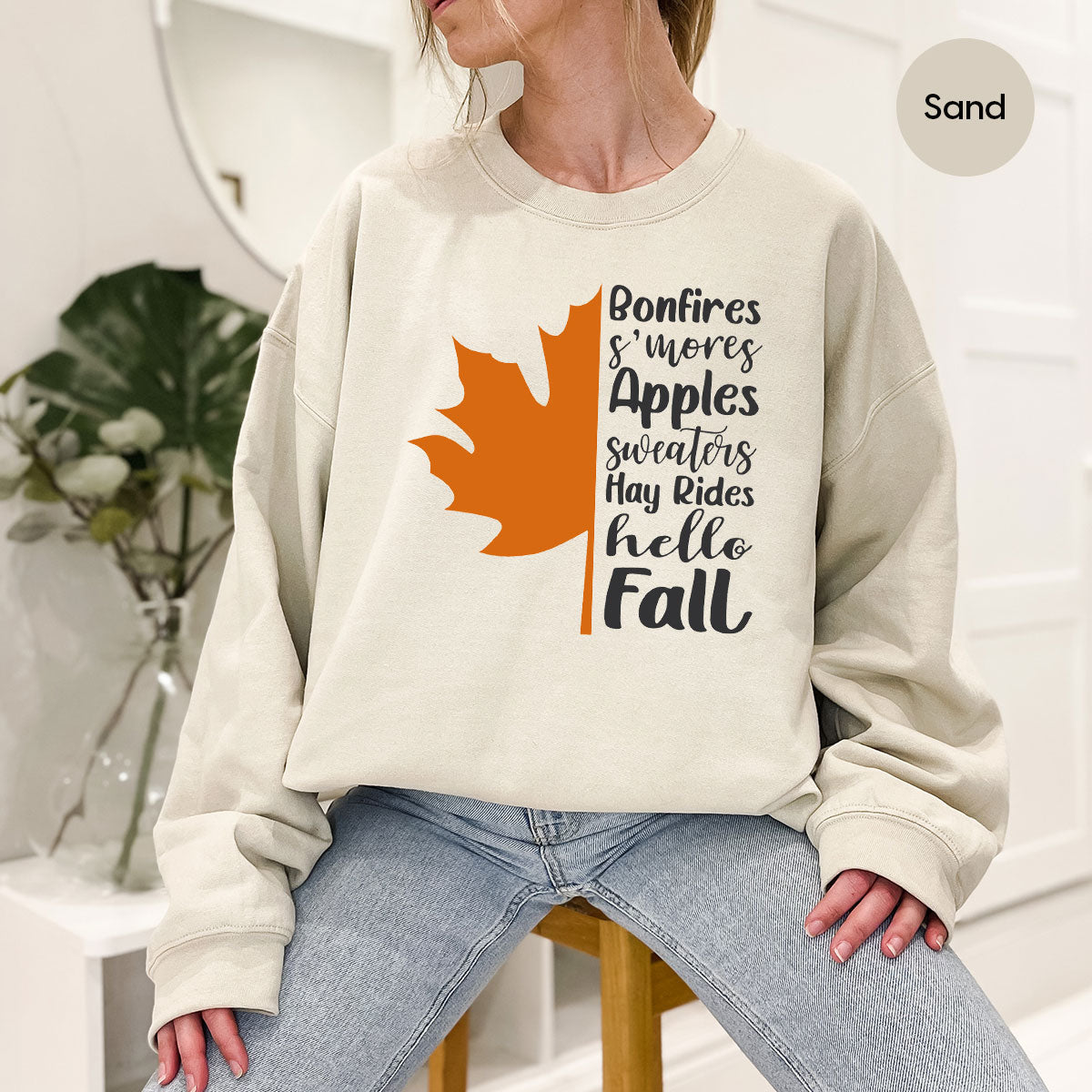 Fall Leaf T-Shirt, 2022 Fall Season Long Sleeve Shirt, Fall Short Sleeve Shirt, Fall Leaf Design