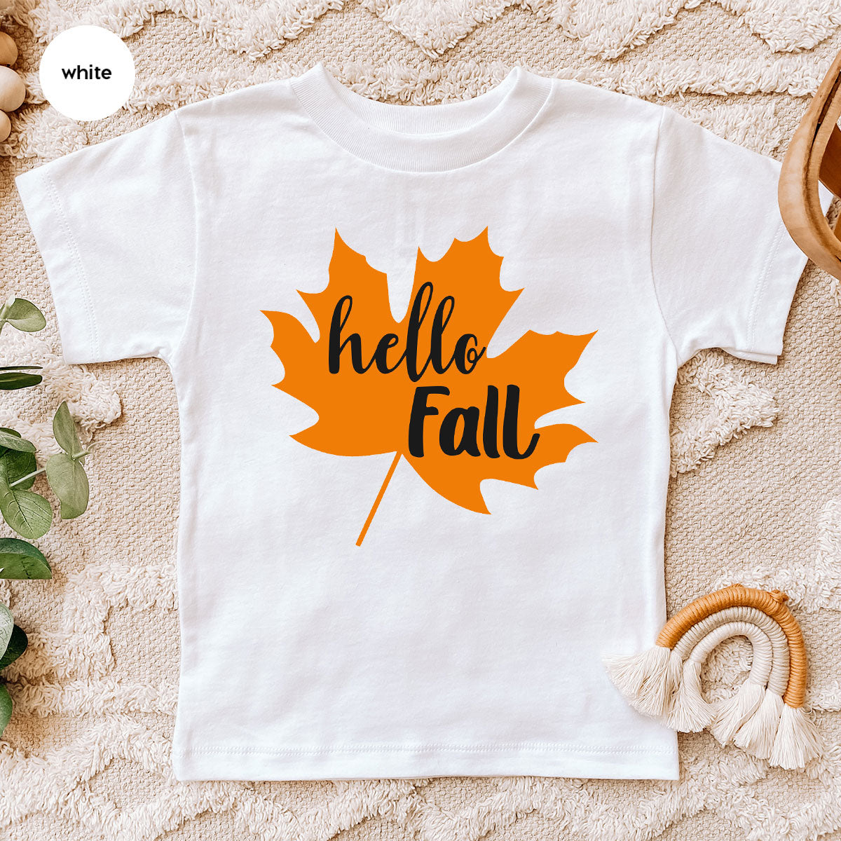 Hello Fall Shirt, 2022 Thanksgiving Fall T-Shirt, Fall Leaf Shirt, Fall Gift For Family