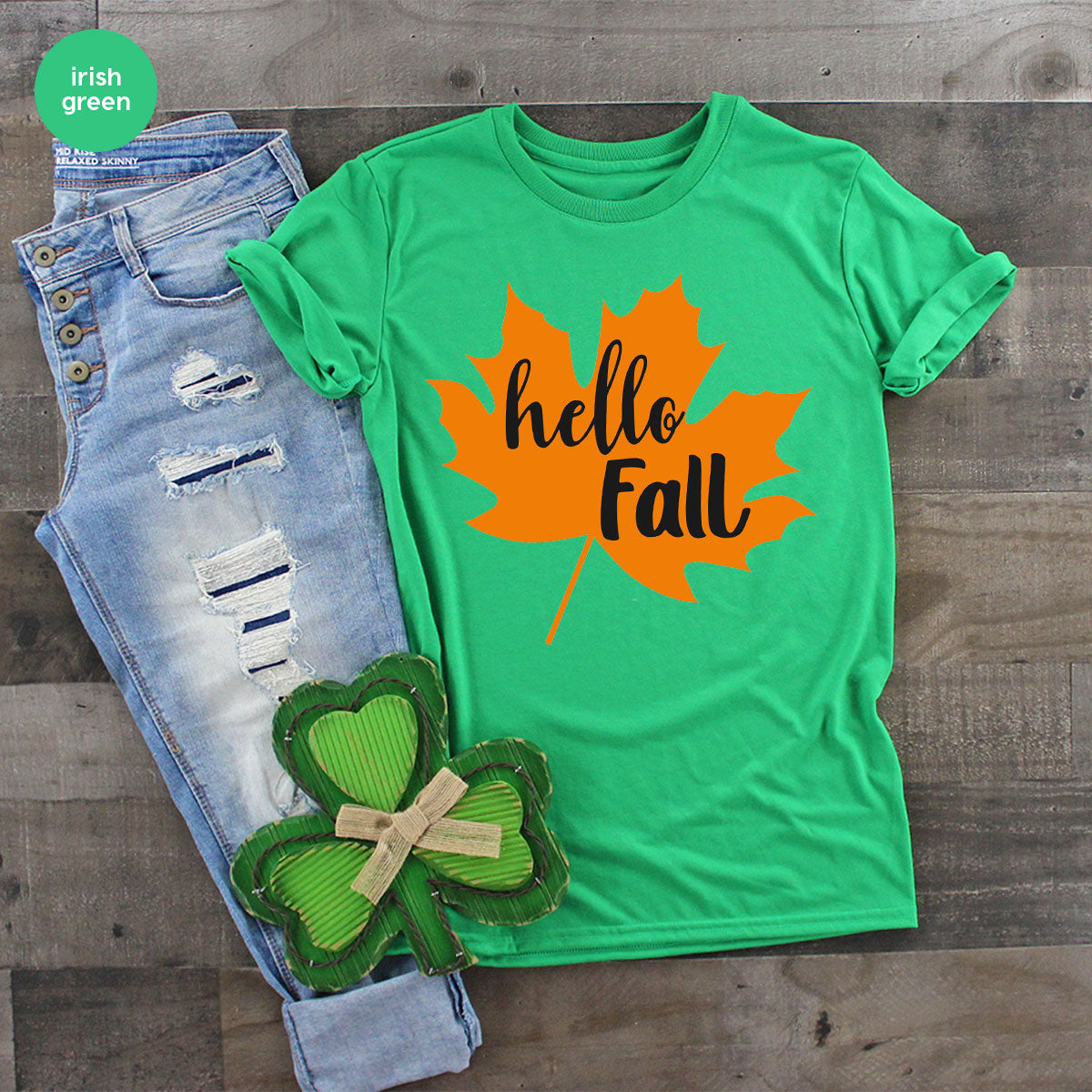 Hello Fall Shirt, 2022 Thanksgiving Fall T-Shirt, Fall Leaf Shirt, Fall Gift For Family