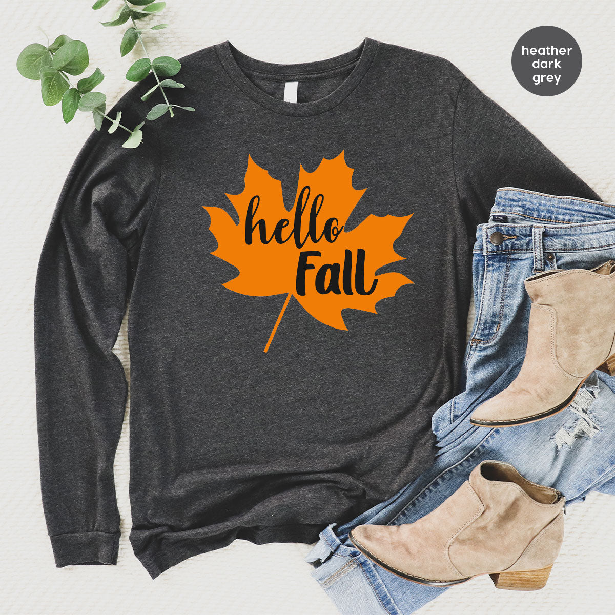 Hello Fall Shirt, 2022 Thanksgiving Fall T-Shirt, Fall Leaf Shirt, Fall Gift For Family