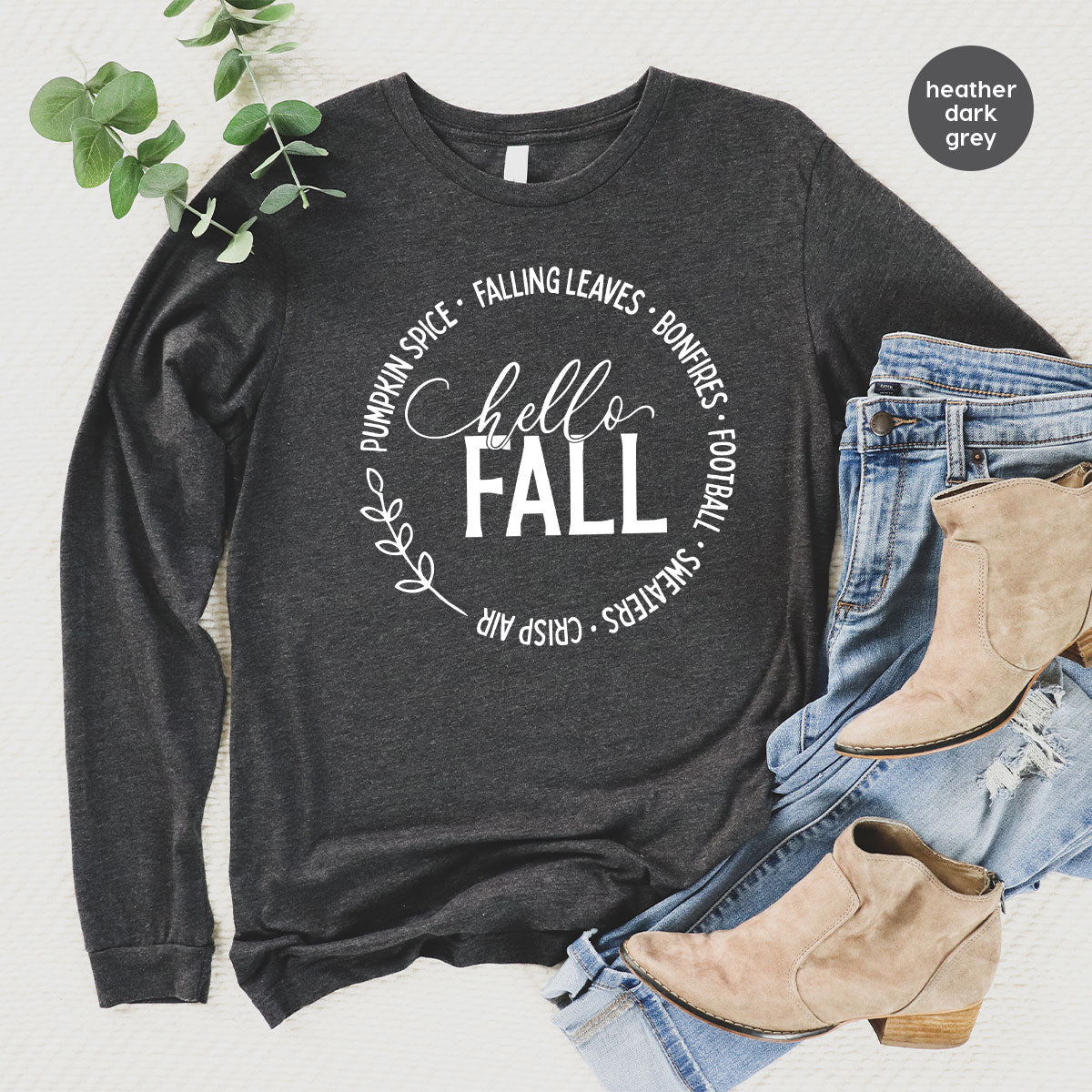 Falling Leaves Shirt, 2022 Pumpkin Season T-Shirt, Pumpkin Spice Shirt, Fall Circle Shirt