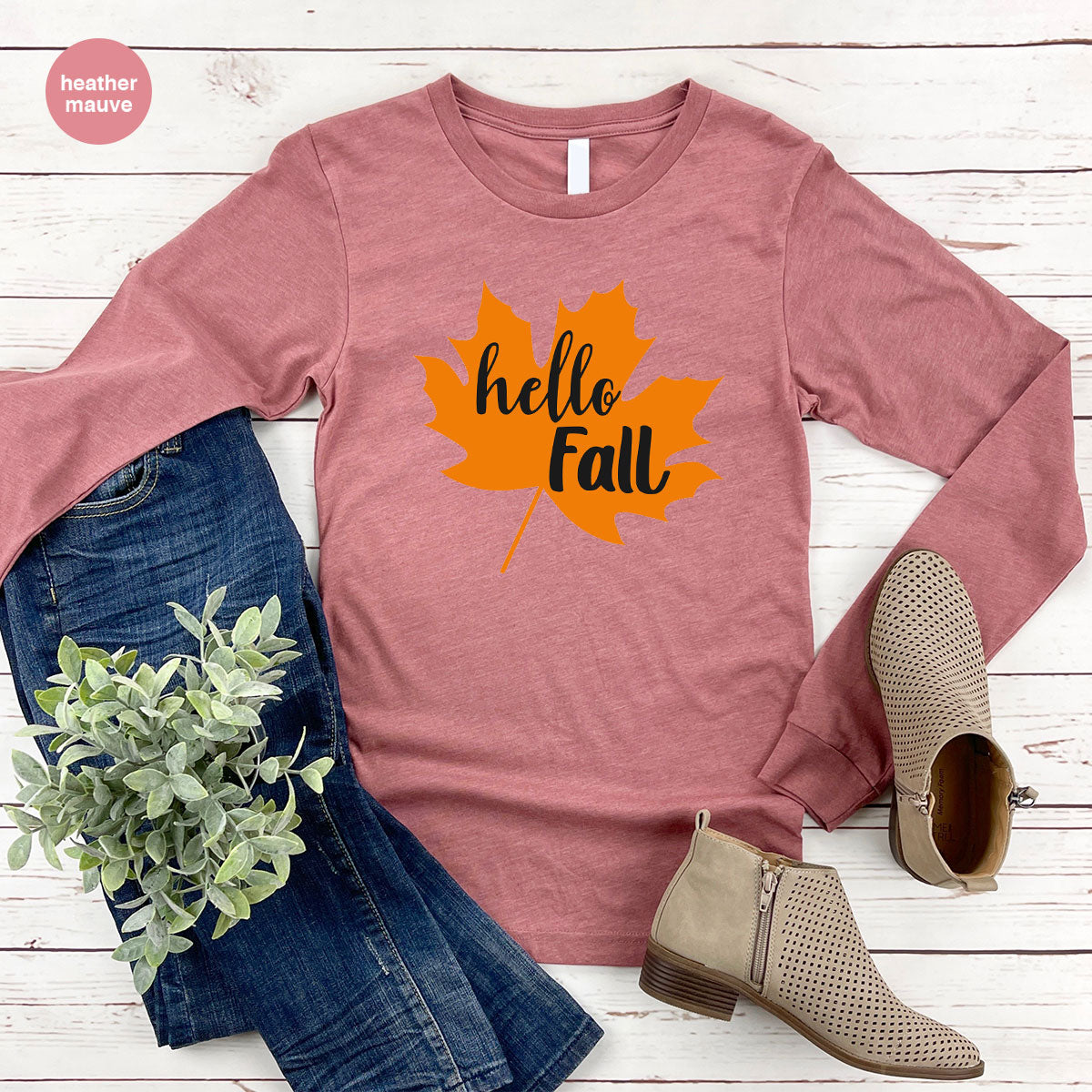 Hello Fall Shirt, 2022 Thanksgiving Fall T-Shirt, Fall Leaf Shirt, Fall Gift For Family