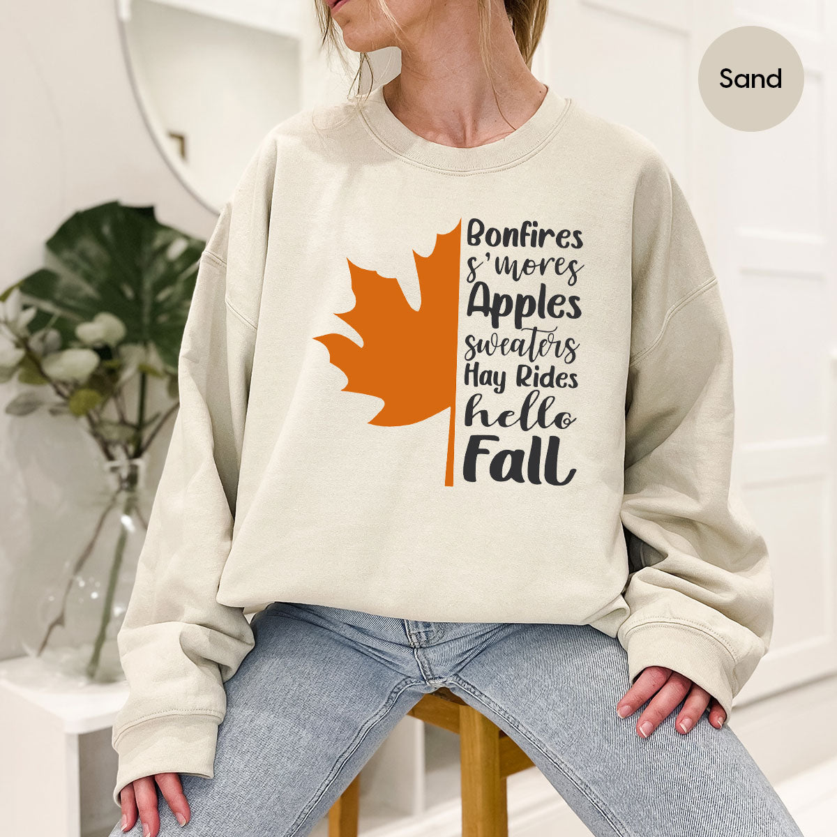 Fall Leaf T-Shirt, 2022 Fall Season Long Sleeve Shirt, Fall Short Sleeve Shirt, Fall Leaf Design