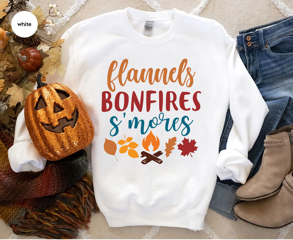 Thanksgiving Fall T-Shirt, 2022 Thanksgiving Season Shirt, Bonfires Shirt, Thanksgiving 2022 Gift