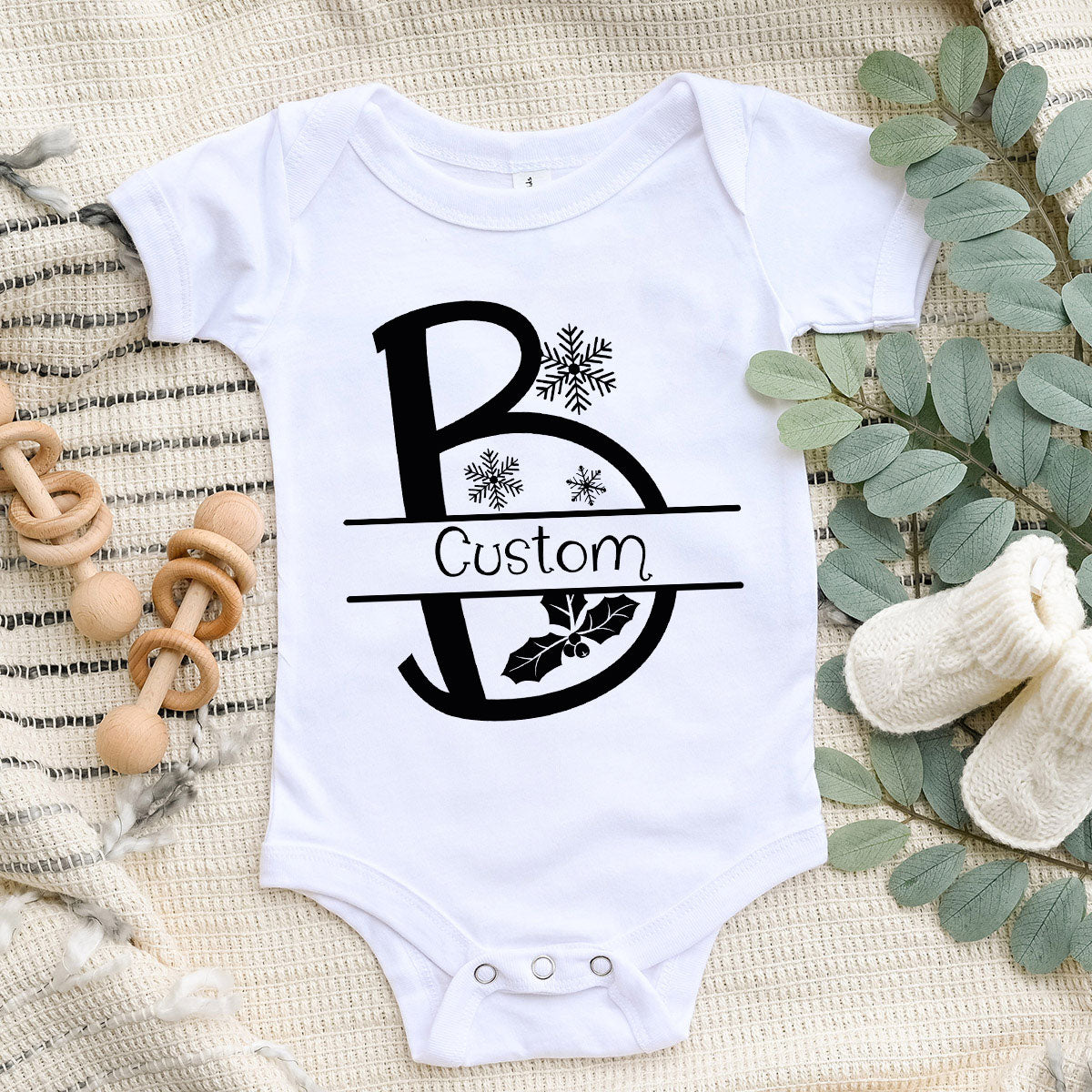 Custom Christmas T-Shirt, White Peach Design Shirt, Christmas Personalized Shirt