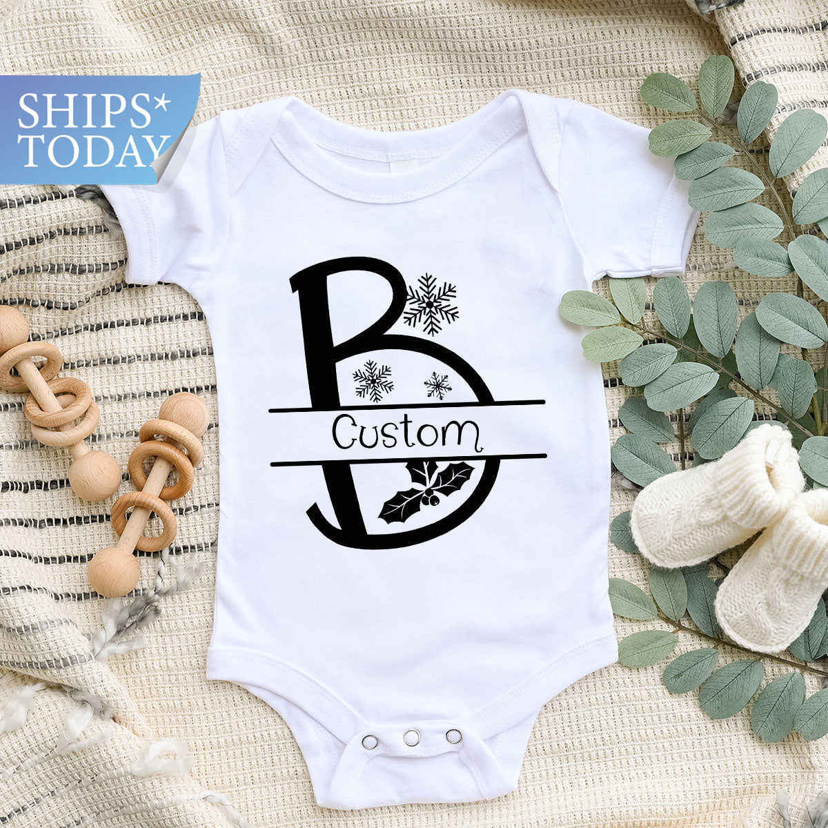 Custom Christmas T-Shirt, White Peach Design Shirt, Christmas Personalized Shirt