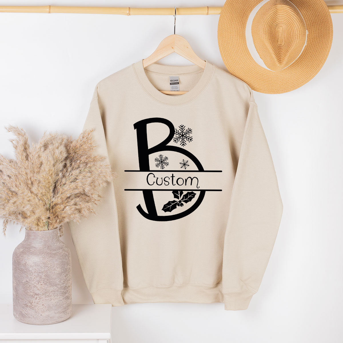 Custom Christmas T-Shirt, White Peach Design Shirt, Christmas Personalized Shirt