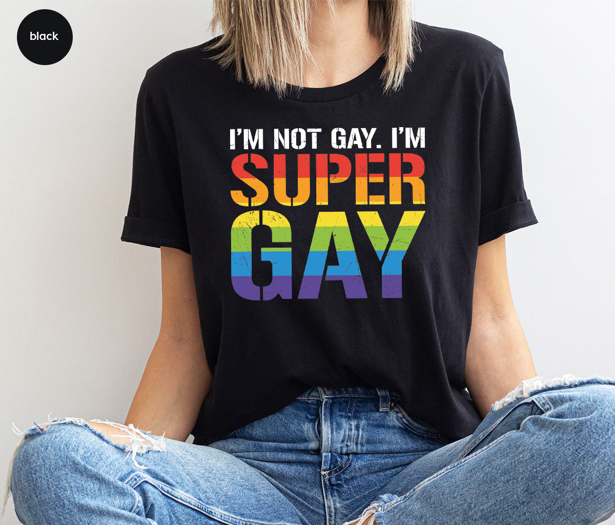 Super Gay Shirt, LGBT Power T-Shirt, Super Gay LGBT Tee