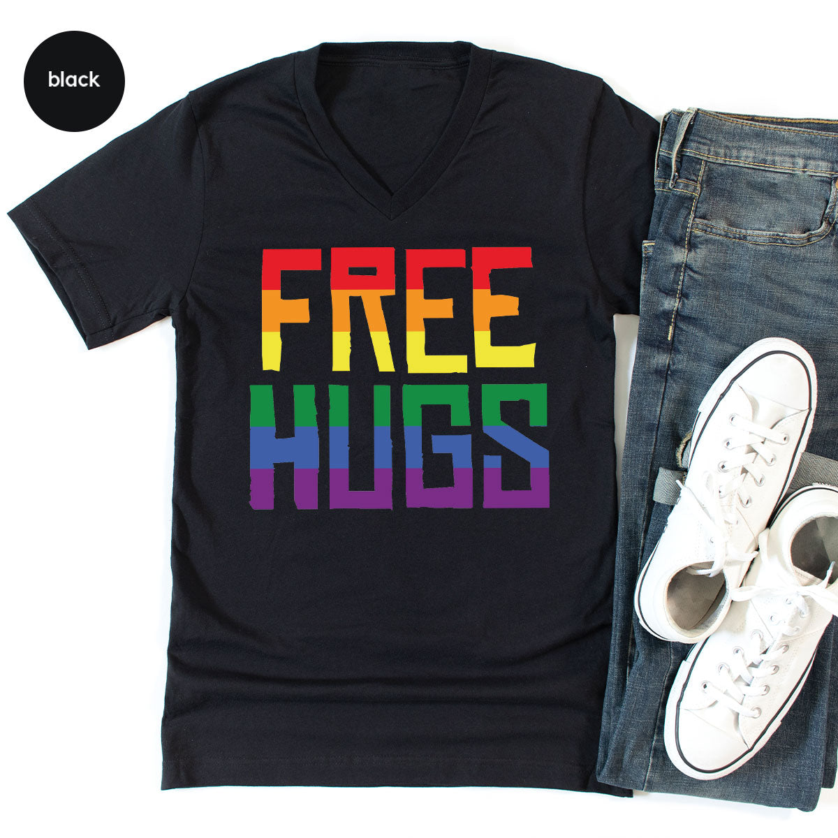 Cute LGBT Shirt, Free Hugs T-Shirt, Lovely Pride T-Shirt for LGBT