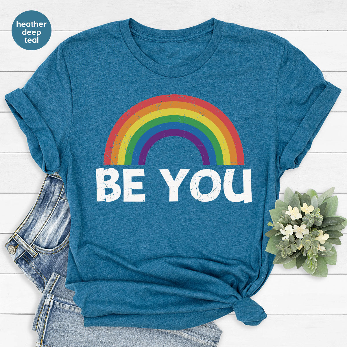 Rainbow T-Shirt, Be You Shirt, LGBT Pride Shirt, LGBT T-Shirt