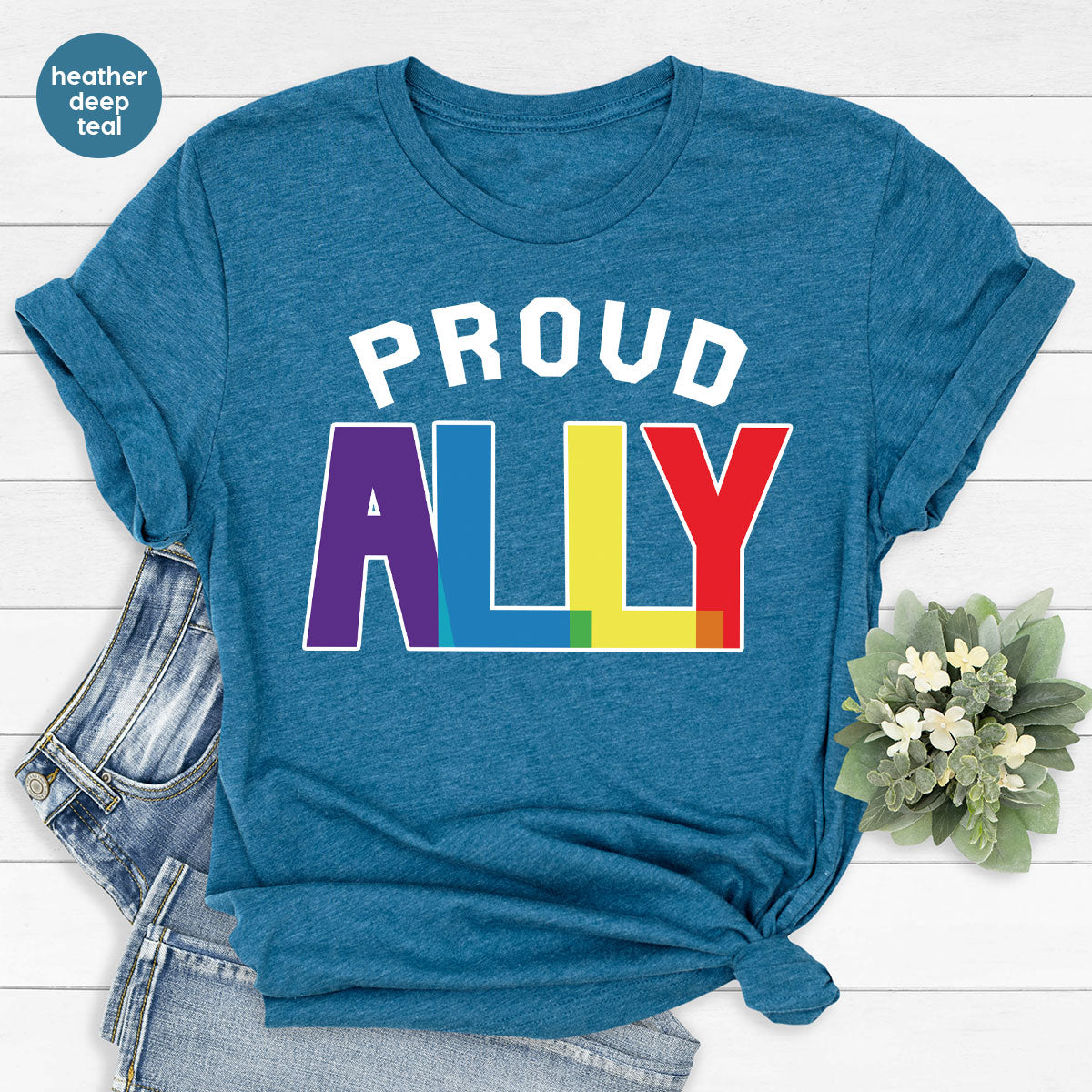 Proud Ally Shirt, LGBT Ally T-Shirt, LGBT Proud Tee