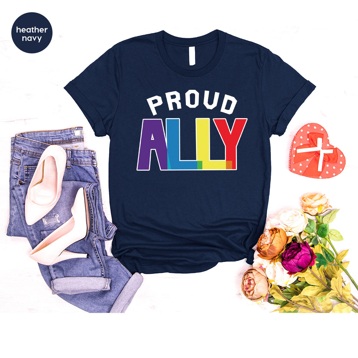 Proud Ally Shirt, LGBT Ally T-Shirt, LGBT Proud Tee