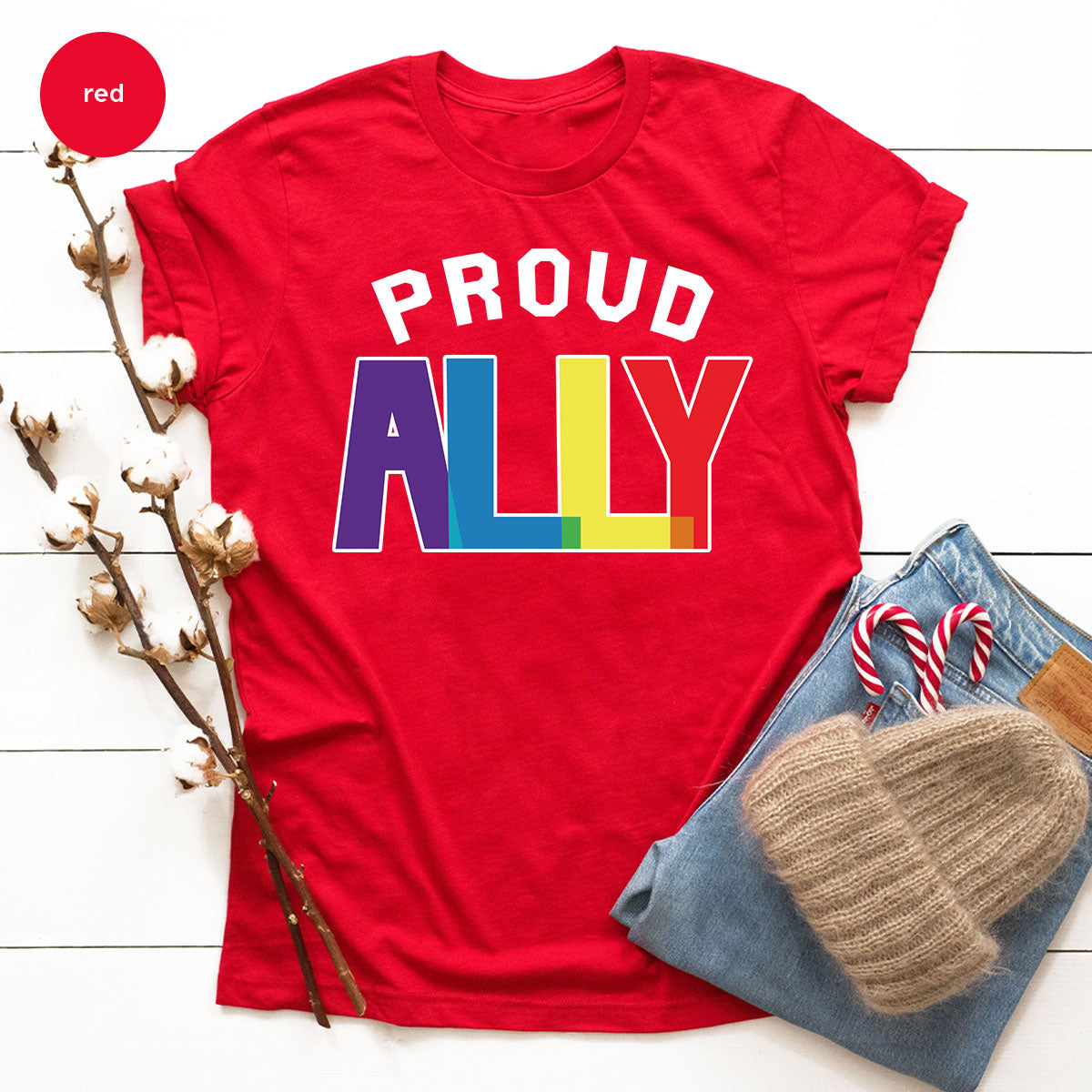 Proud Ally Shirt, LGBT Ally T-Shirt, LGBT Proud Tee