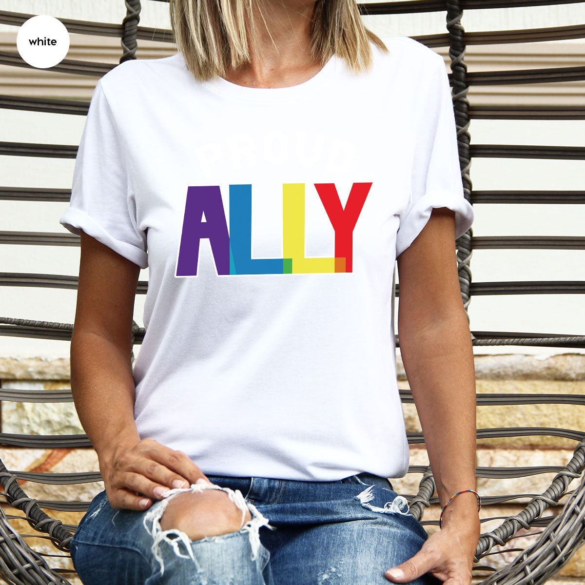 Proud Ally Shirt, LGBT Ally T-Shirt, LGBT Proud Tee