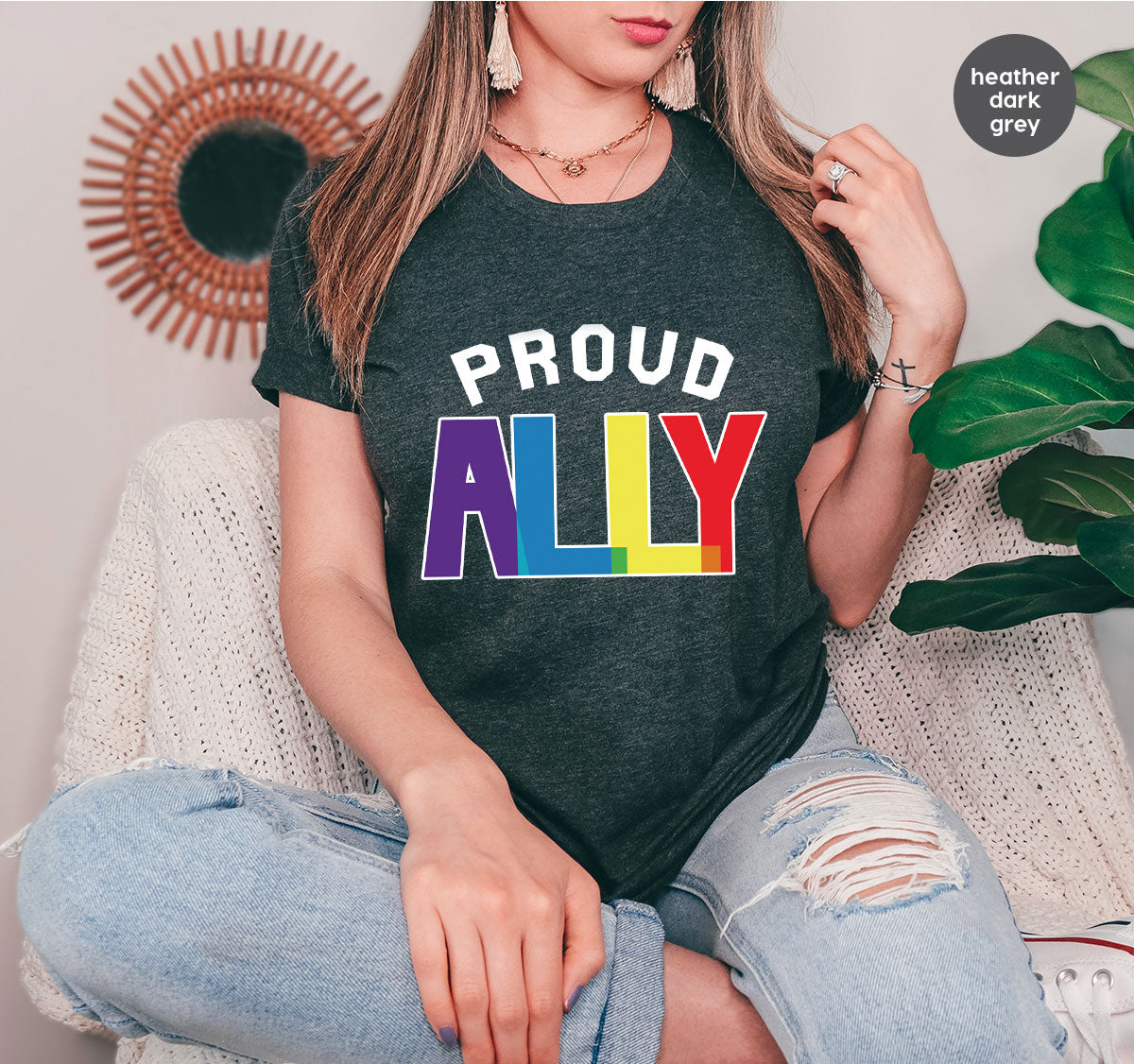 Proud Ally Shirt, LGBT Ally T-Shirt, LGBT Proud Tee