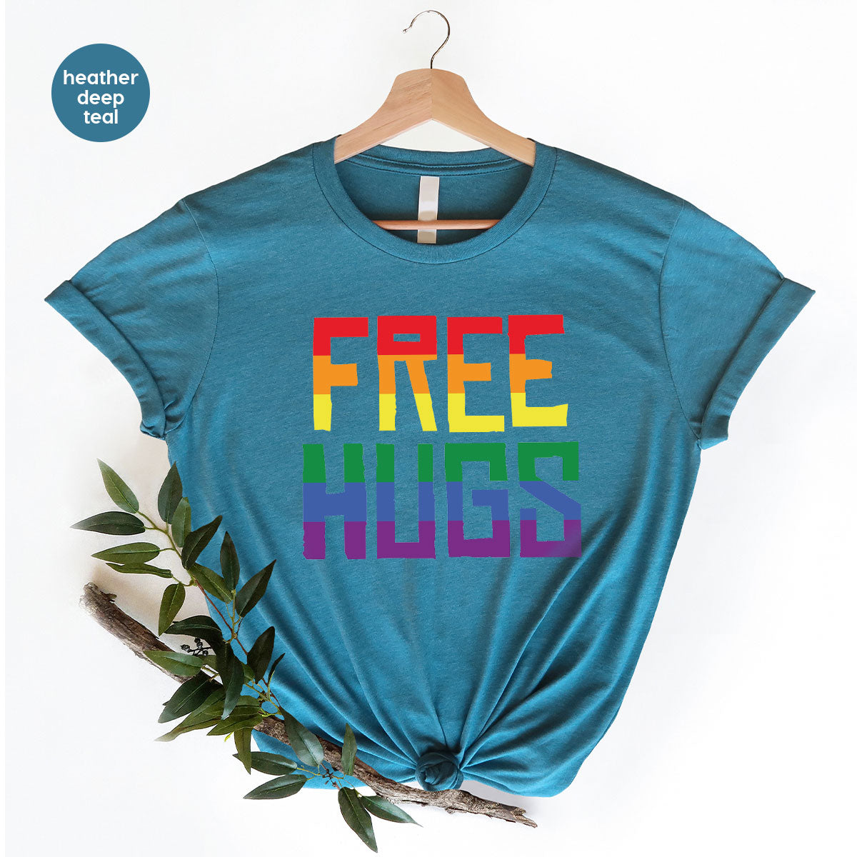 Cute LGBT Shirt, Free Hugs T-Shirt, Lovely Pride T-Shirt for LGBT