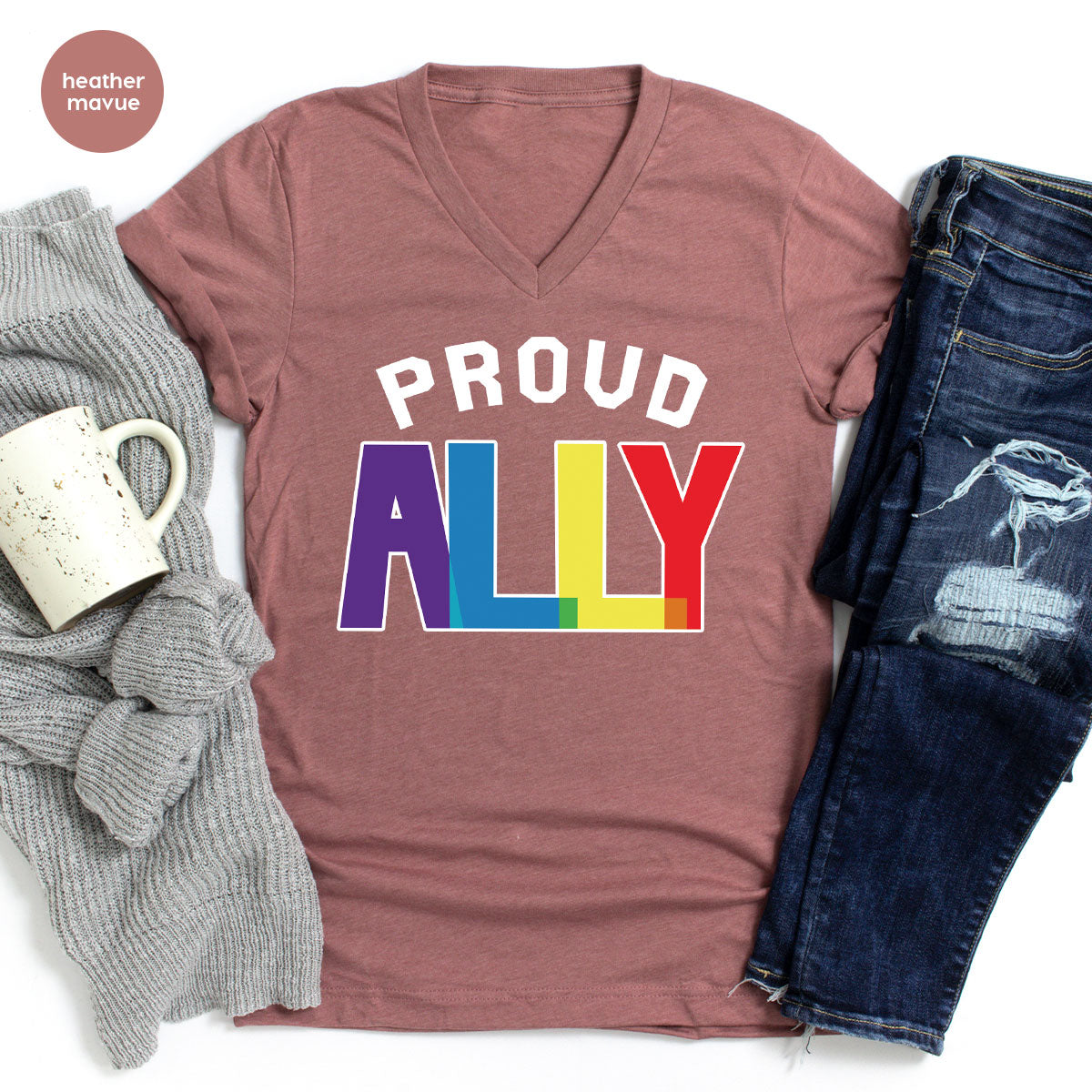 Proud Ally Shirt, LGBT Ally T-Shirt, LGBT Proud Tee