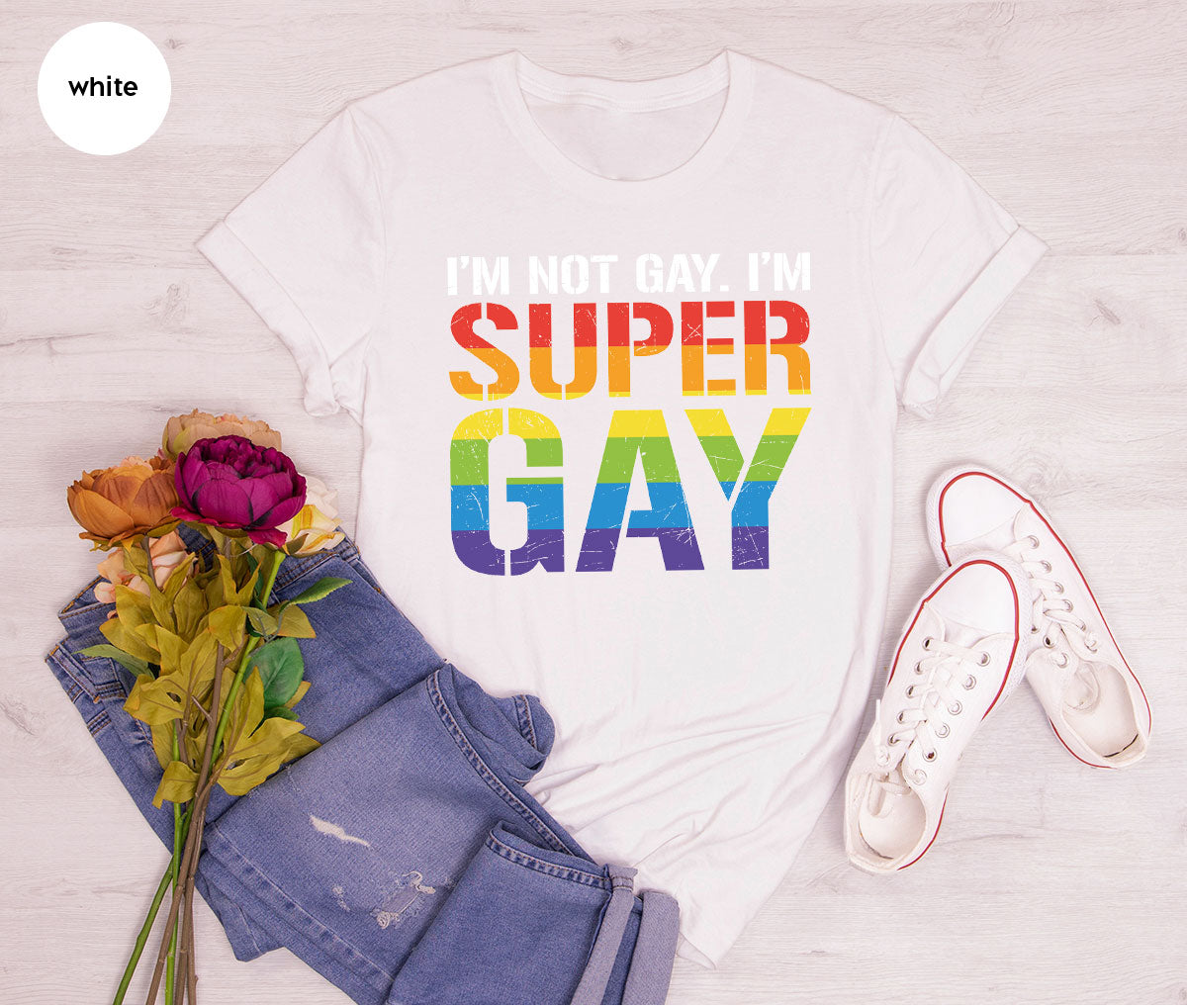 Super Gay Shirt, LGBT Power T-Shirt, Super Gay LGBT Tee