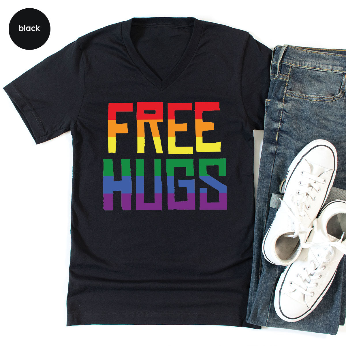 Cute LGBT Shirt, Free Hugs T-Shirt, Lovely Pride T-Shirt for LGBT