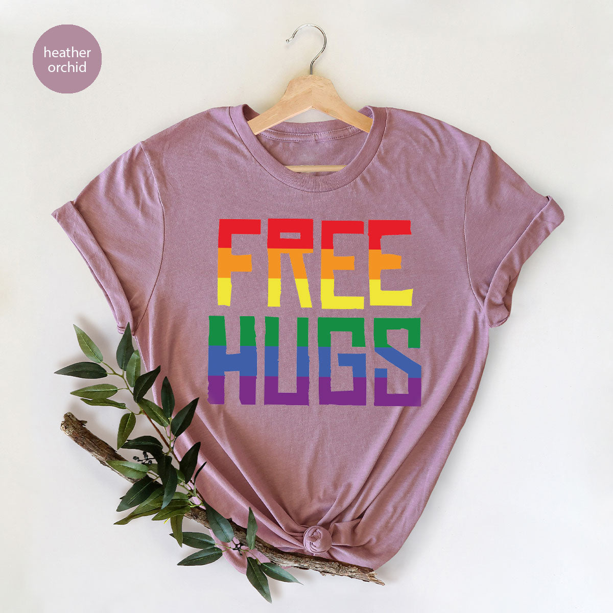 Cute LGBT Shirt, Free Hugs T-Shirt, Lovely Pride T-Shirt for LGBT