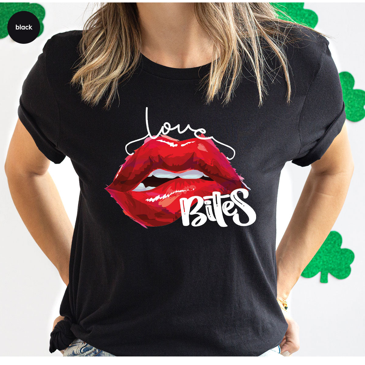 Cool Valentine's Day T-Shirt, Bite Shirt, Cute Lips Tee, Valentine Gift