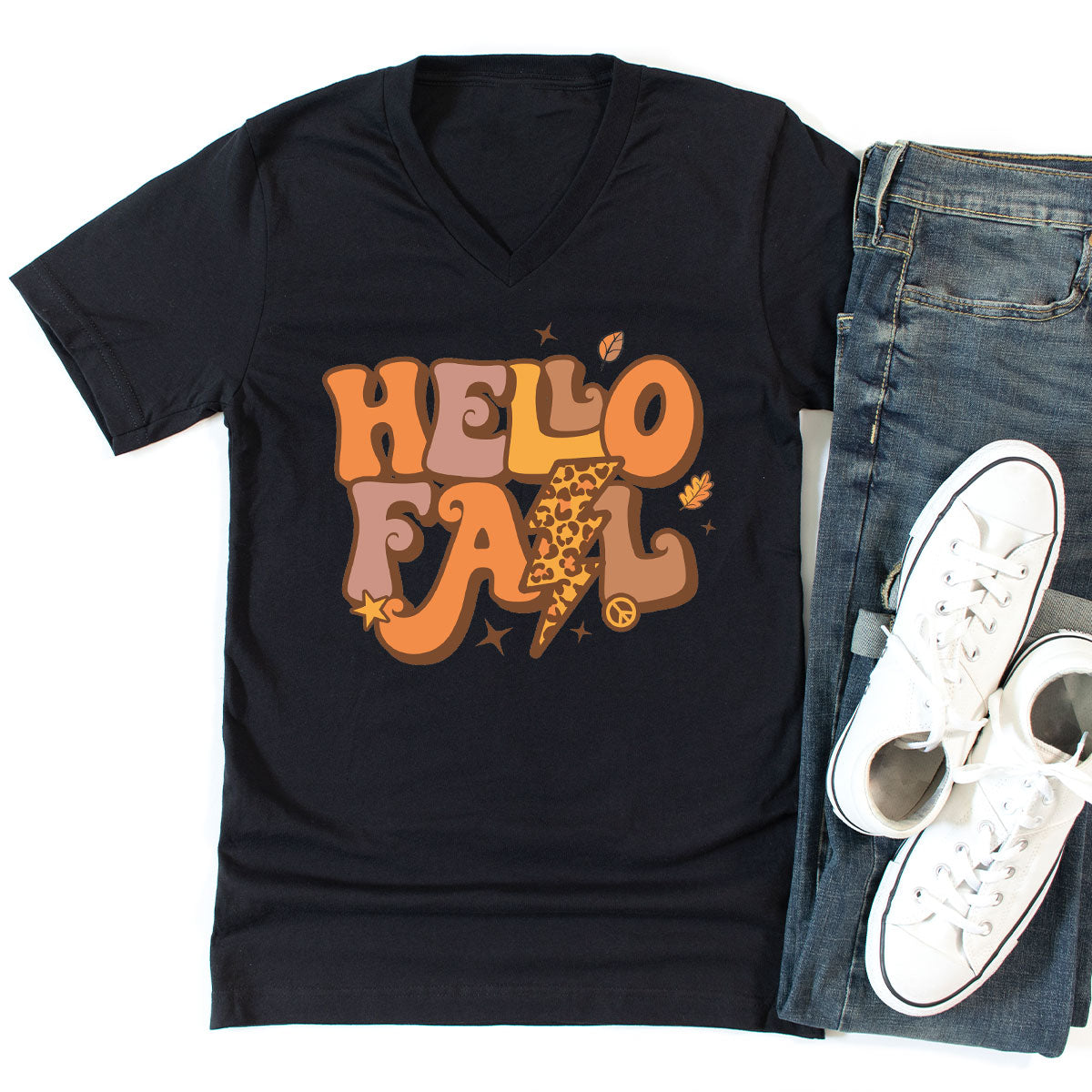 Hello Fall Shirt, Halloween Fall T-Shirt, Halloween 2022 Hoodie, Hello Halloween Long Sleeve Shirt