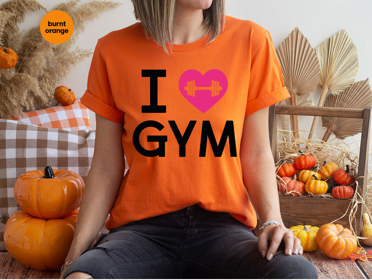 Fitness T-Shirt, GYM Shirt, I Love GYM T-Shirt, T-Shirt For Bodybuilder