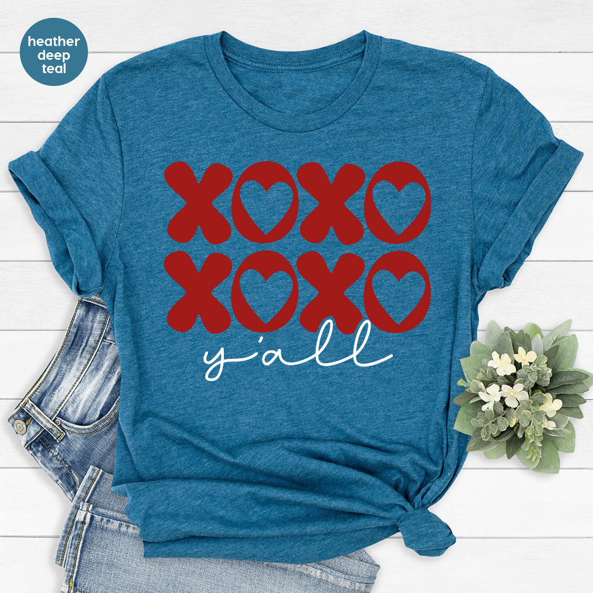 XOXO Shirt, Love Shirt, Valentine's Day T-Shirt, Couple Match Shirt