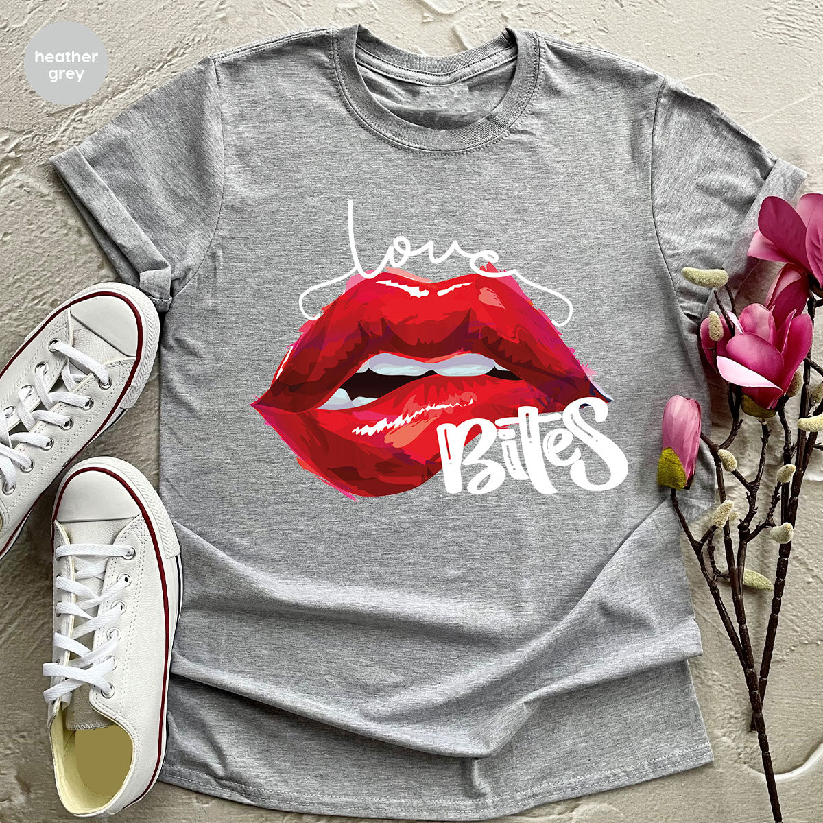 Cool Valentine's Day T-Shirt, Bite Shirt, Cute Lips Tee, Valentine Gift