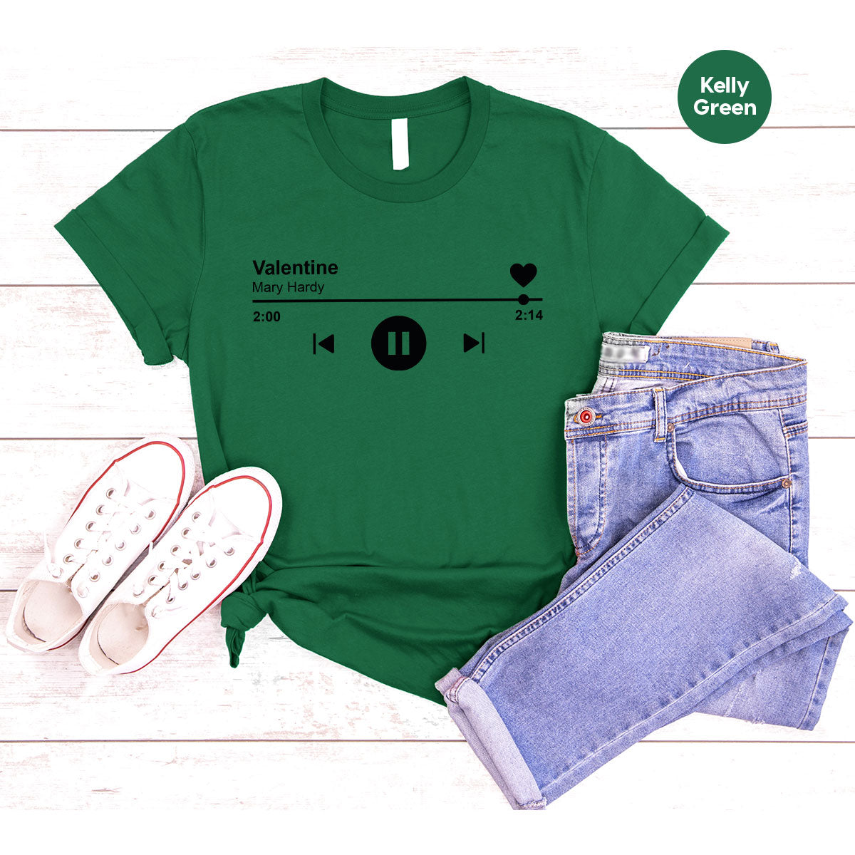 Valentine's Day Shirt, Play Music For Valentine's Shirt, Valentine's Day Playlist T-Shirt